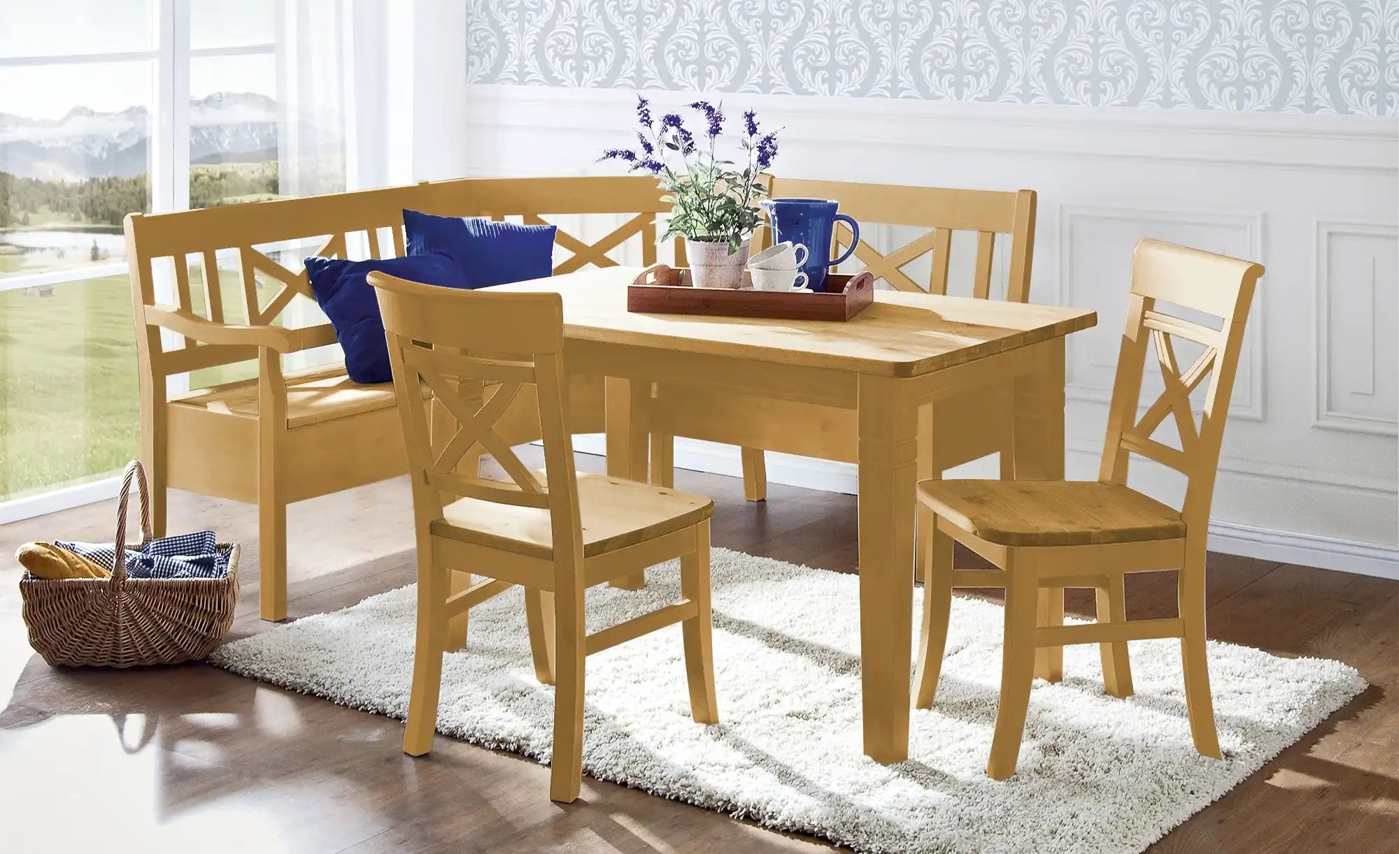 maison bleue Esstisch massiv Florian ¦ holzfarben ¦ Maße (cm): B: 78 H: 78 günstig online kaufen