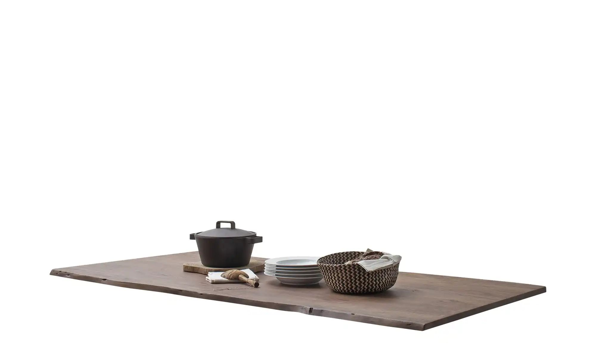 Thumbnail - Dine + Mine Tischplatte mit Baumkante SigNature One ¦ holzfarben ¦ Maße (cm): B: 90 H: 2,5 Tische > Tischplatten - Höffn...