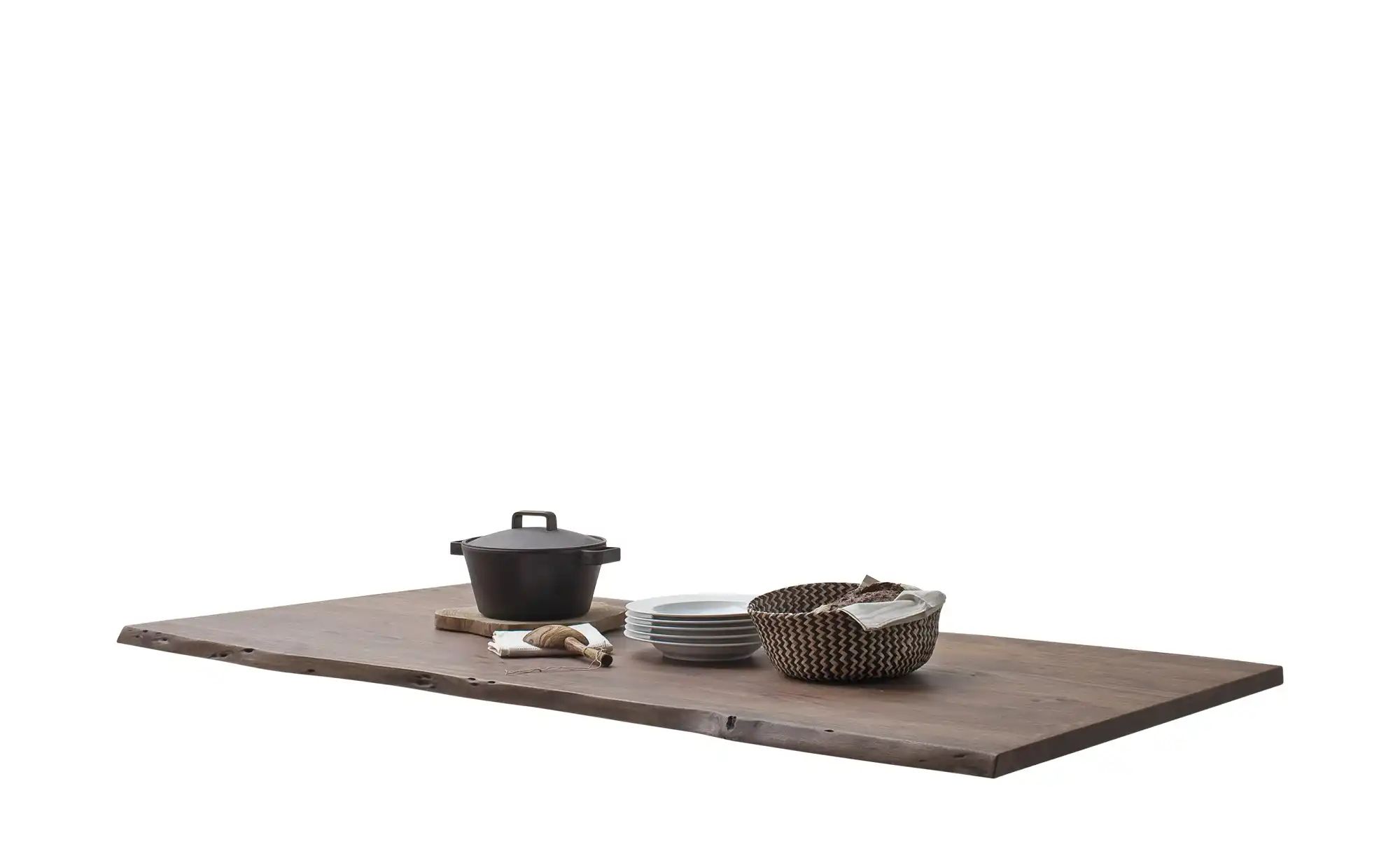 Thumbnail - Dine + Mine Tischplatte mit Baumkante SigNature One ¦ holzfarben ¦ Maße (cm): B: 100 H: 3,5 Tische > Tischplatten - Höff...