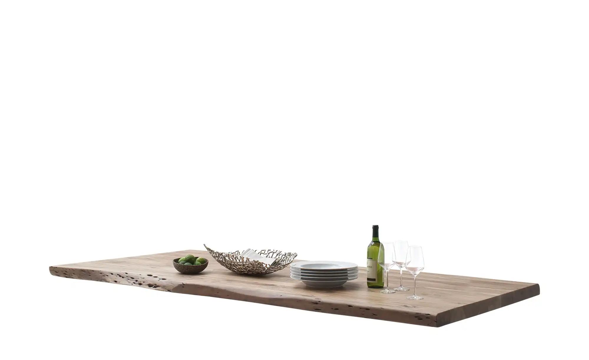 Thumbnail - Dine + Mine Tischplatte mit Baumkante SigNature One ¦ holzfarben ¦ Maße (cm): B: 100 H: 5,5 Tische > Tischplatten - Höff...
