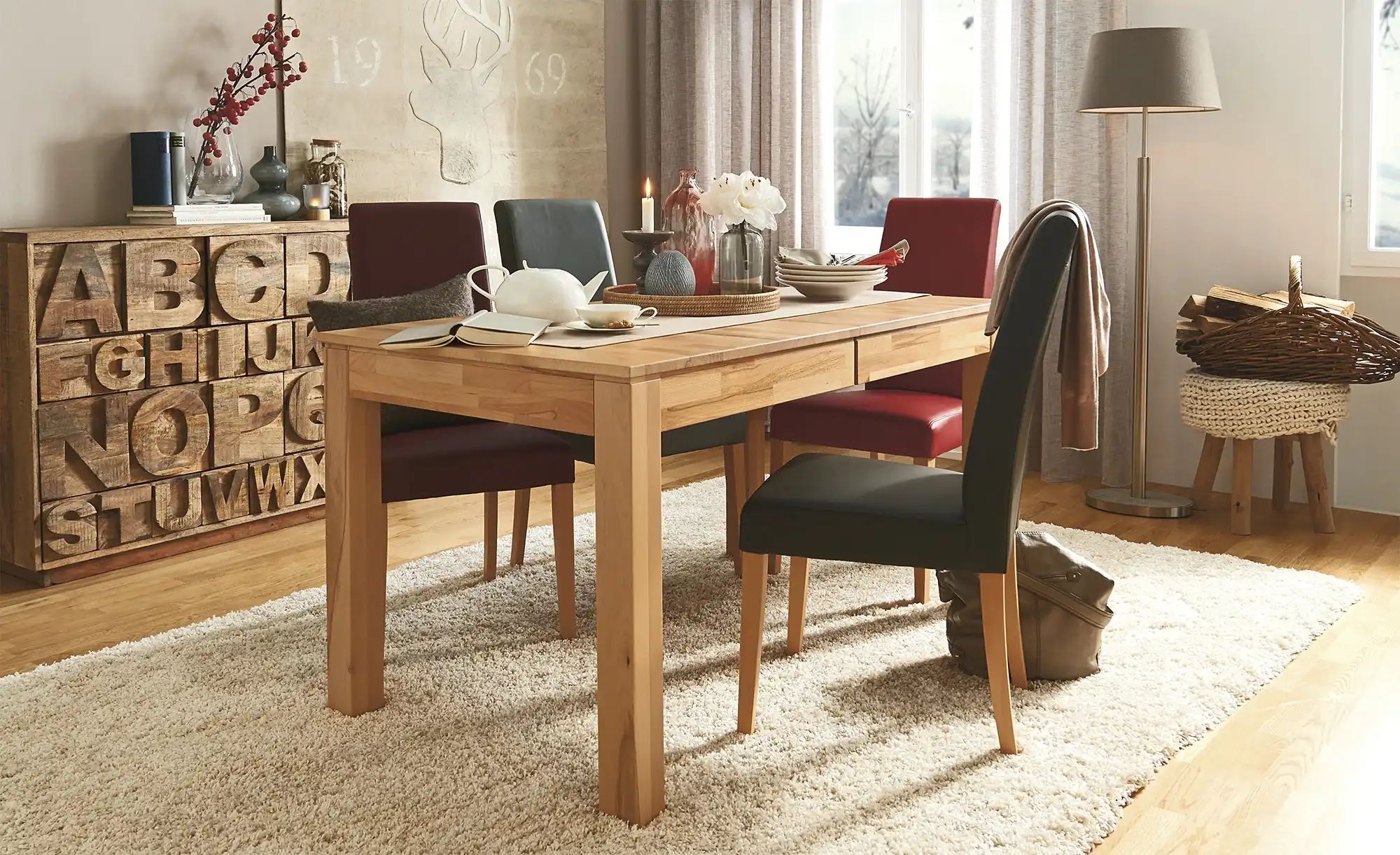 Woodford Massivholztisch ausziehbar Gabor ¦ holzfarben ¦ Maße (cm): B: 80 H günstig online kaufen