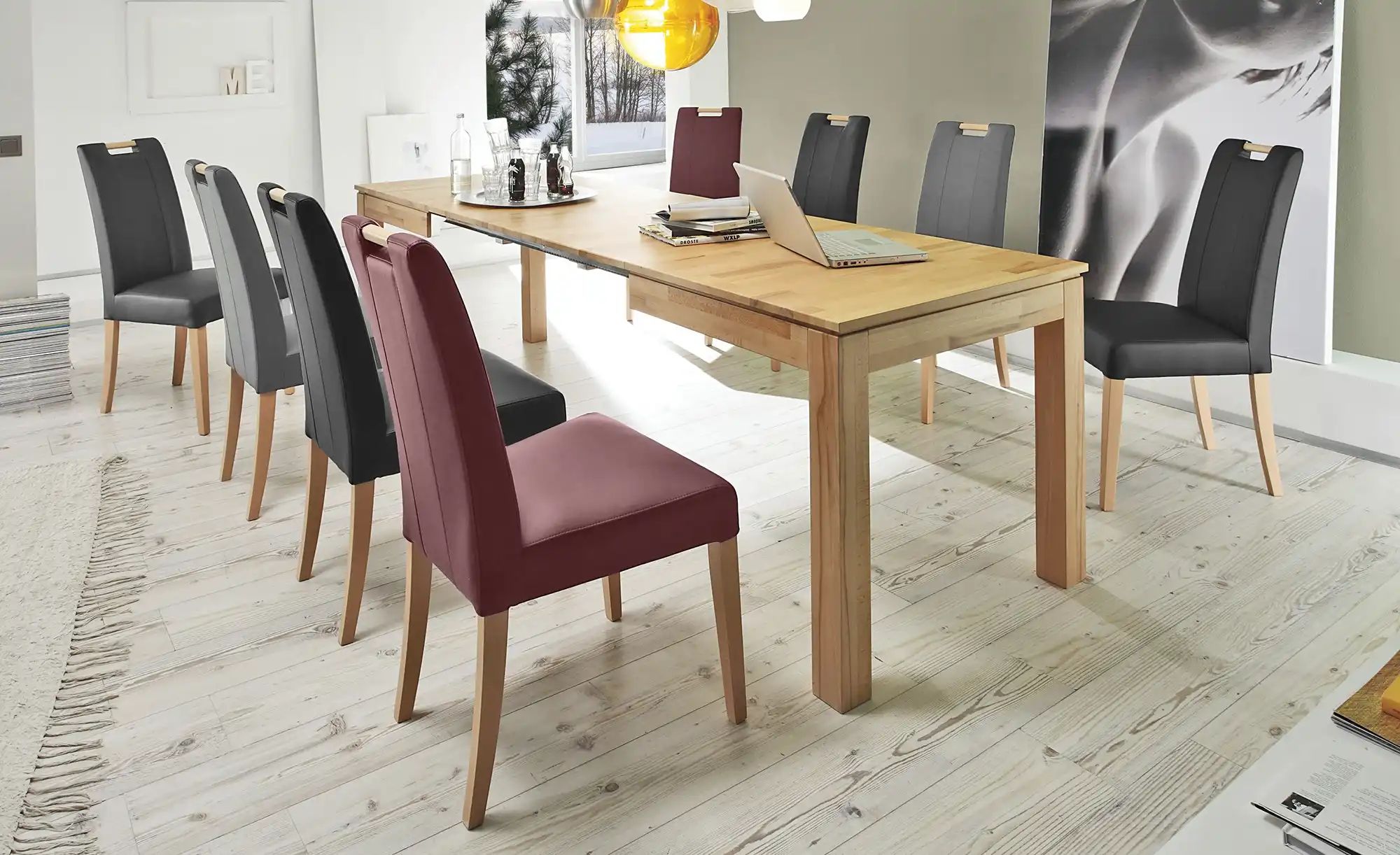 Thumbnail - Woodford Massivholztisch ausziehbar Gabor ¦ holzfarben ¦ Maße (cm): B: 80 H: 77 Tische > Esstische > Esstische massiv - ...