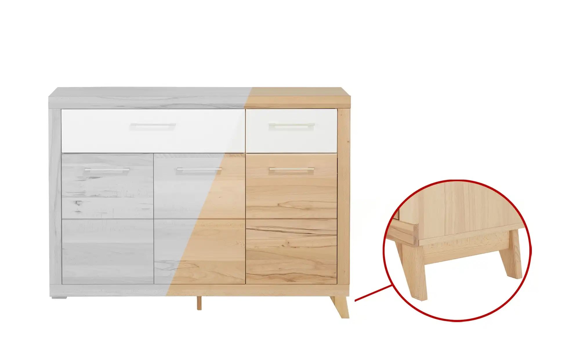 smart Sideboard  Oslo ¦ holzfarben ¦ Maße (cm): B: 131 H: 90 T: 42 Kommoden günstig online kaufen