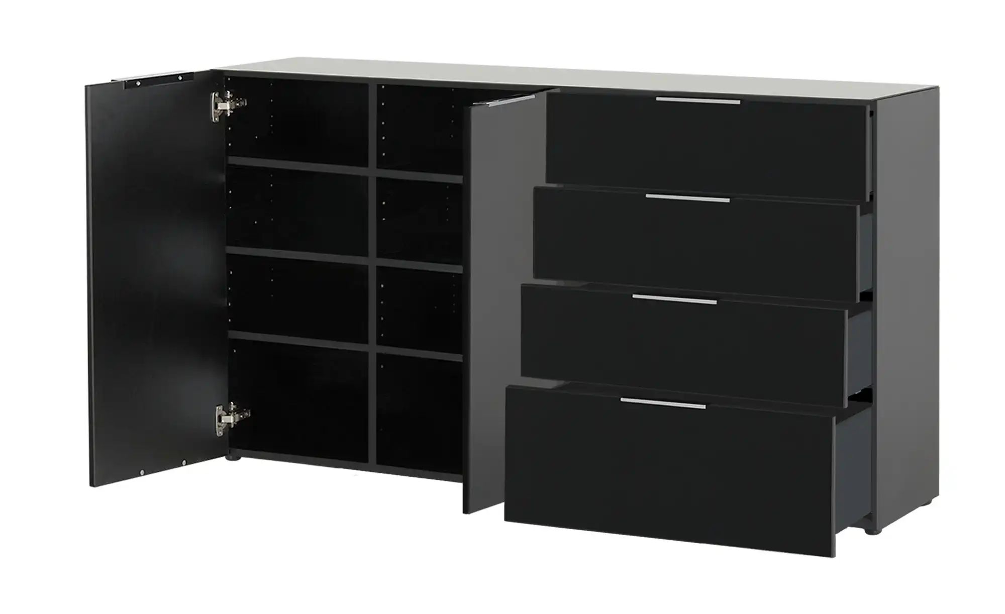 Thumbnail - uno Sideboard Levi ¦ schwarz ¦ Maße (cm): B: 184 H: 102 T: 42.0 Kommoden & Sideboards > Sideboards - Höffner