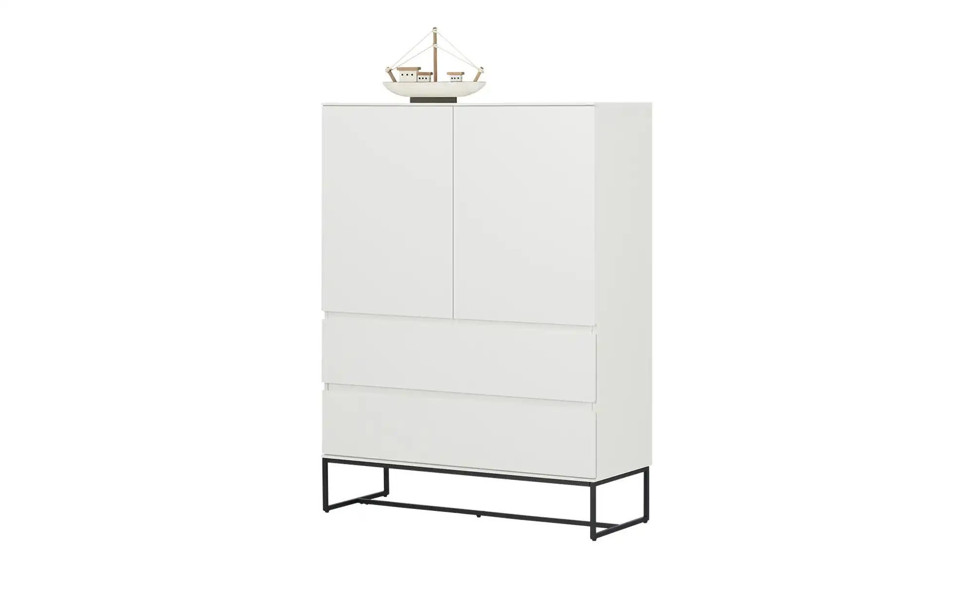 Highboard  Casano ¦ weiß ¦ Maße (cm): B: 100 H: 133 T: 40.0 Kommoden & Side günstig online kaufen
