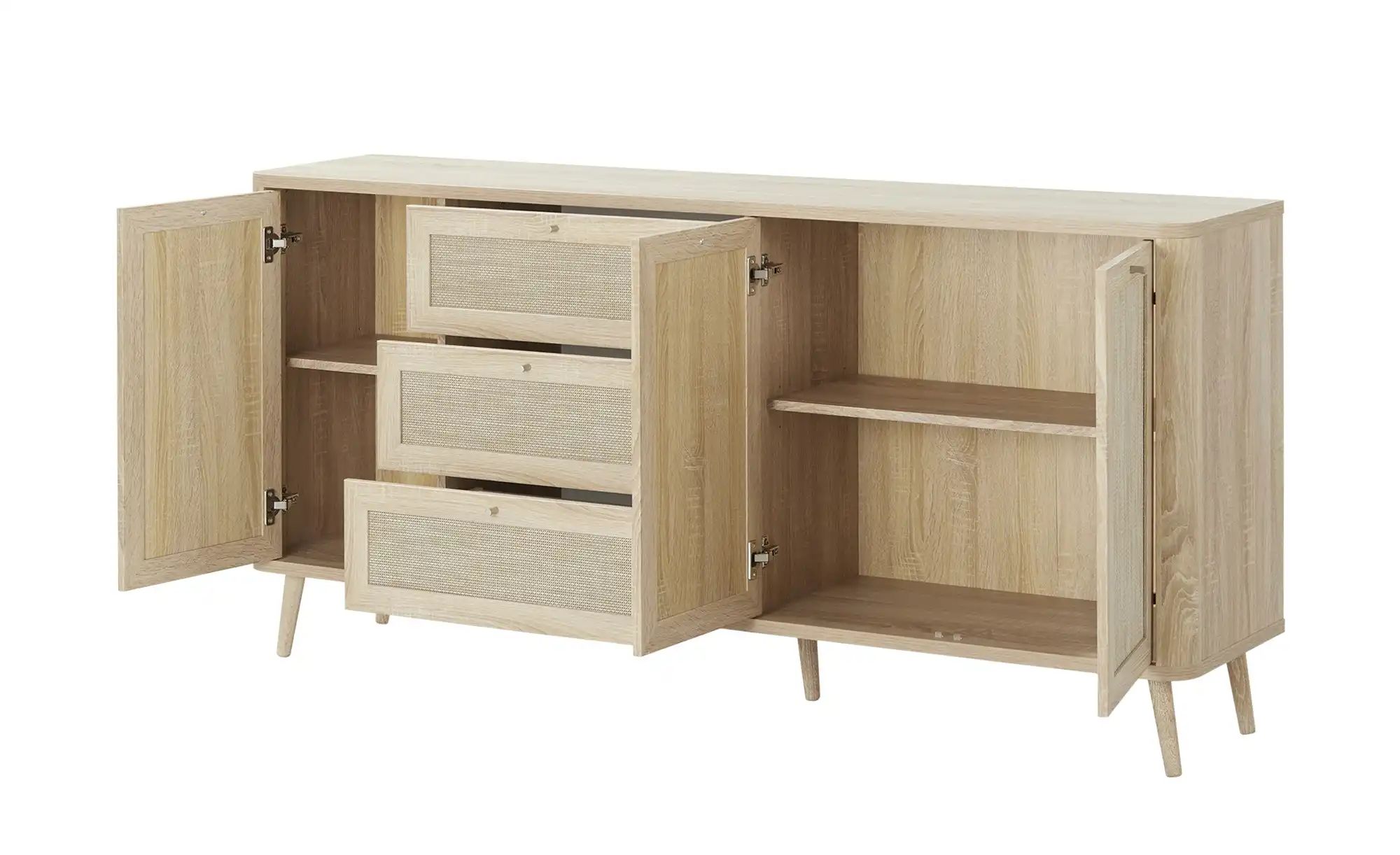 Thumbnail - Roomers Sideboard Rafia Premium ¦ holzfarben ¦ Maße (cm): B: 175 H: 81,6 T: 40.0 Kommoden & Sideboards > Sideboards - H...