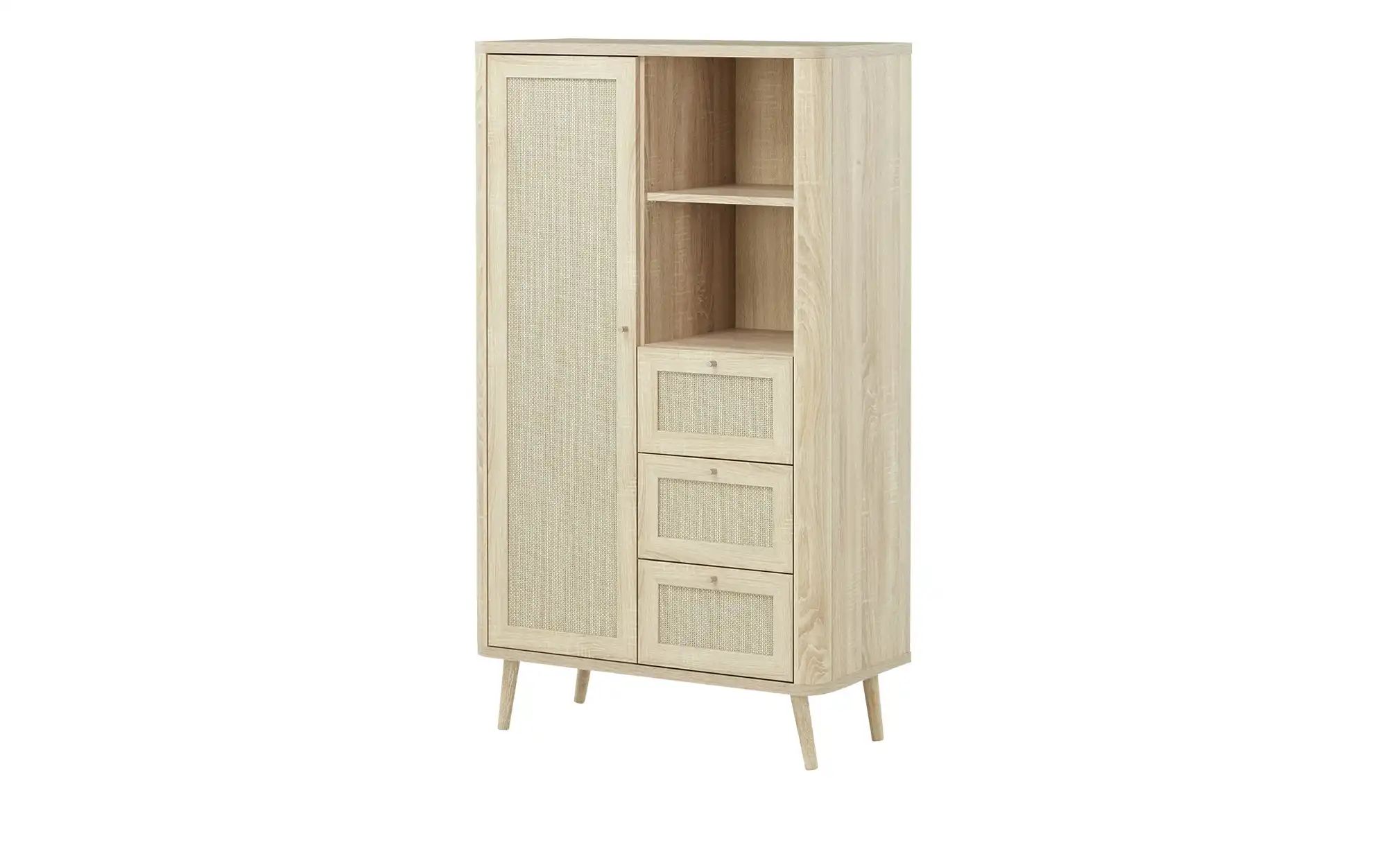 Roomers Highboard  Rafia Premium ¦ holzfarben ¦ Maße (cm): B: 80,9 H: 138,6 günstig online kaufen