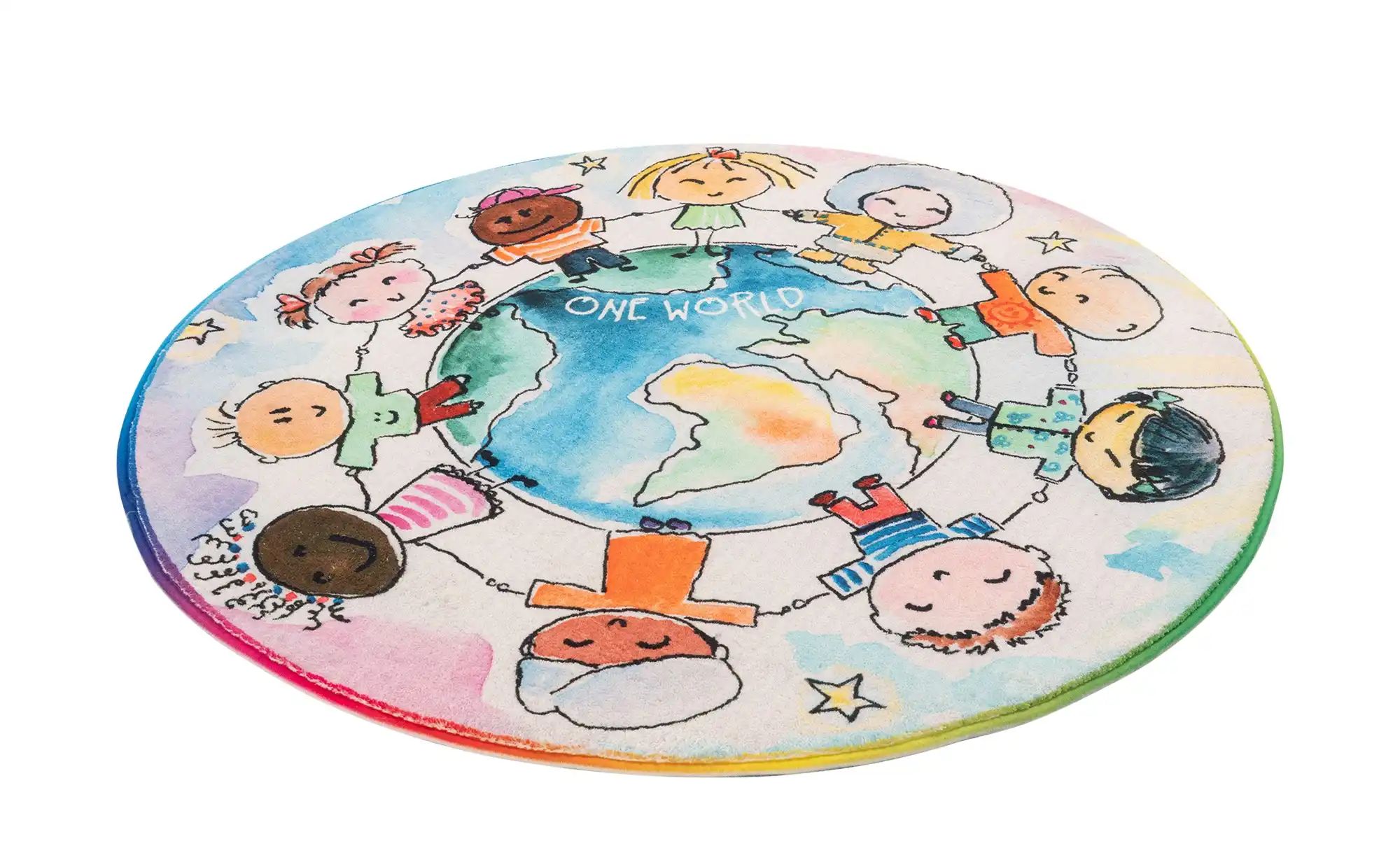 Thumbnail - Kinderteppich  World ¦ mehrfarbig ¦ Synthetische Fasern,Baumwolle ¦ Maße (cm): H: 1,3  Ø: 120 Teppiche > Kinderteppiche ...