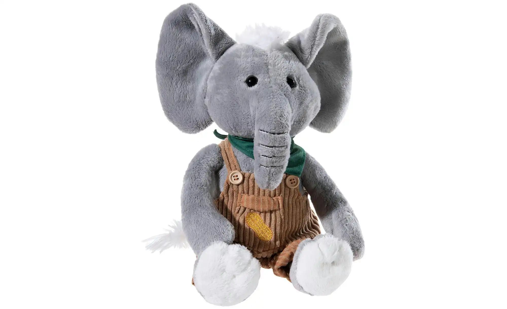 Heunec Plüschtier  Latzhosen-Gang Elefant Eddi Erdnuss ¦ grau ¦ Maße (cm): günstig online kaufen