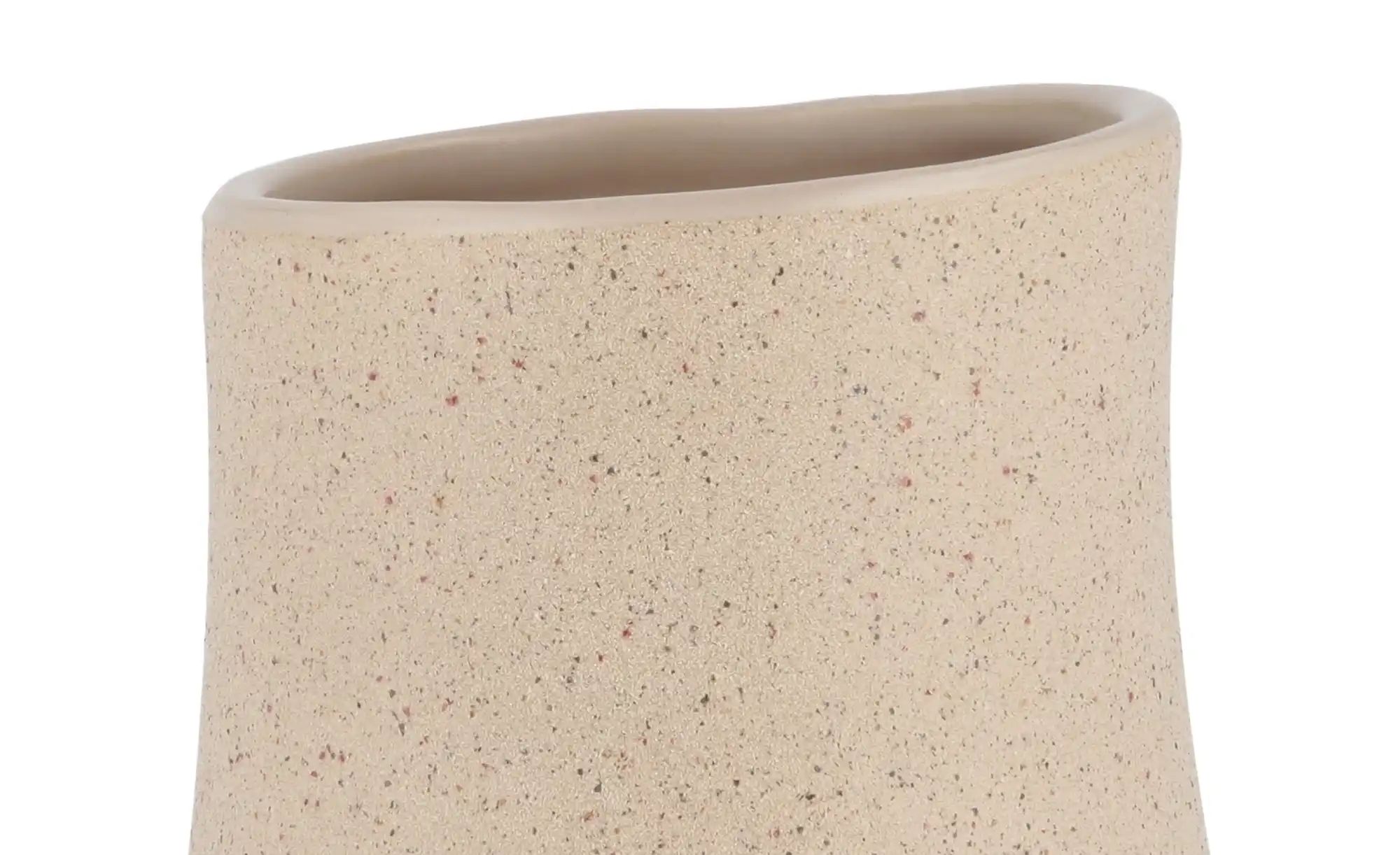 Vase   ¦ beige ¦ Steinzeug ¦ Maße (cm): H: 19  Ø: 10 Accessoires > Vasen - günstig online kaufen