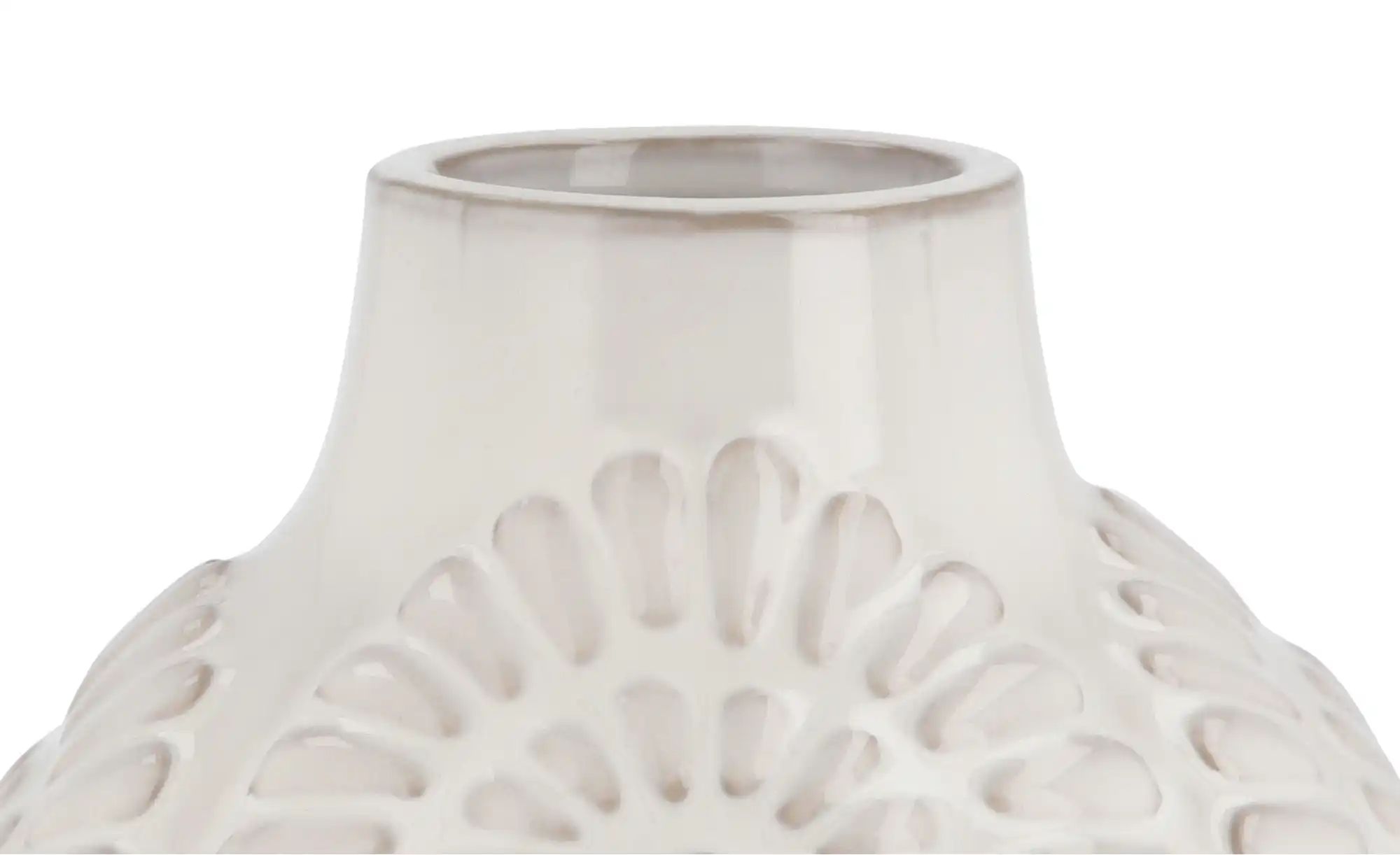 Vase   ¦ weiß ¦ Steinzeug ¦ Maße (cm): H: 23  Ø: 17 Accessoires > Vasen - H günstig online kaufen