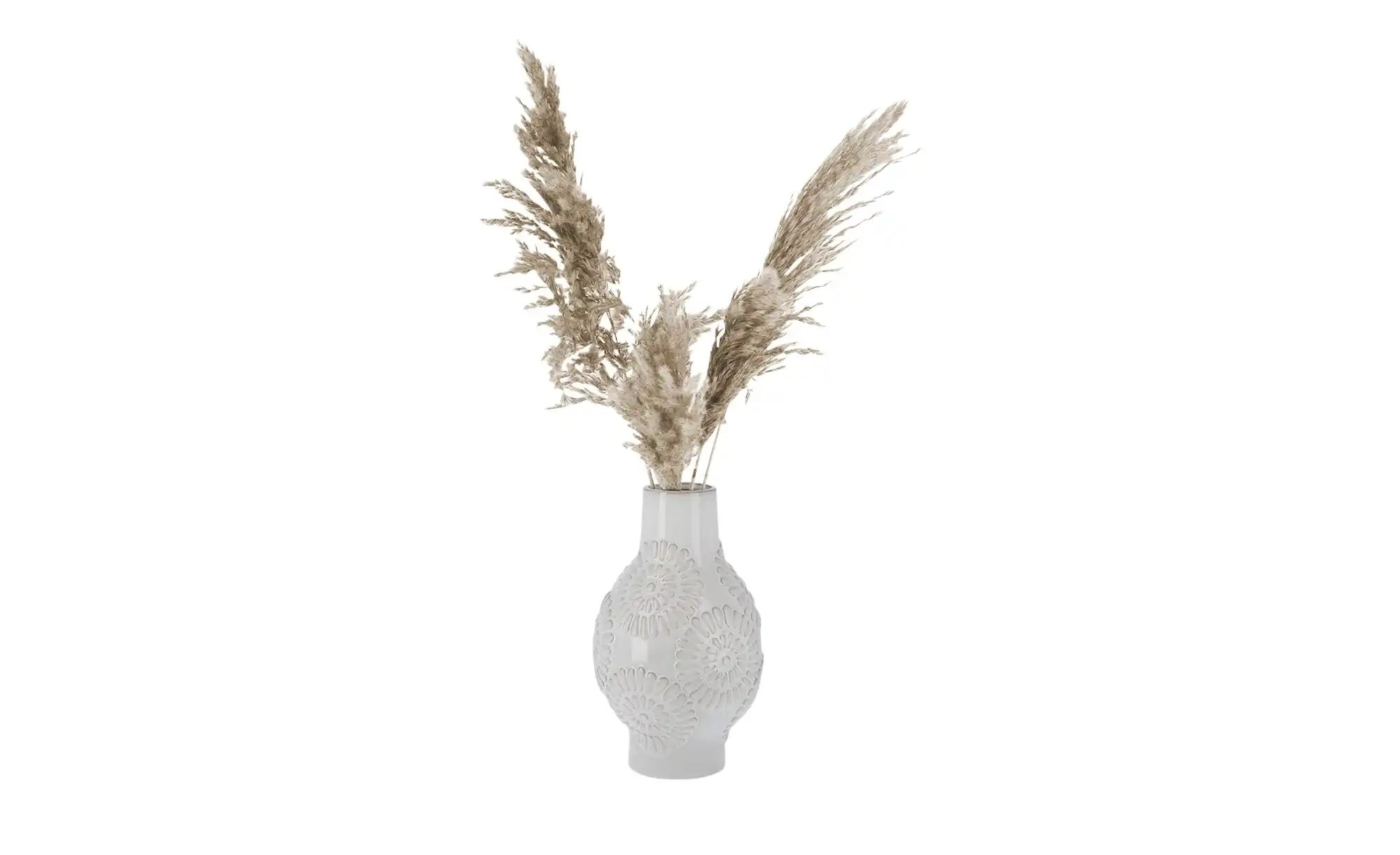 Vase ¦ weiß ¦ Steinzeug ¦ Maße (cm): H: 28,5  Ø: 17.5 Accessoires > Vasen - günstig online kaufen