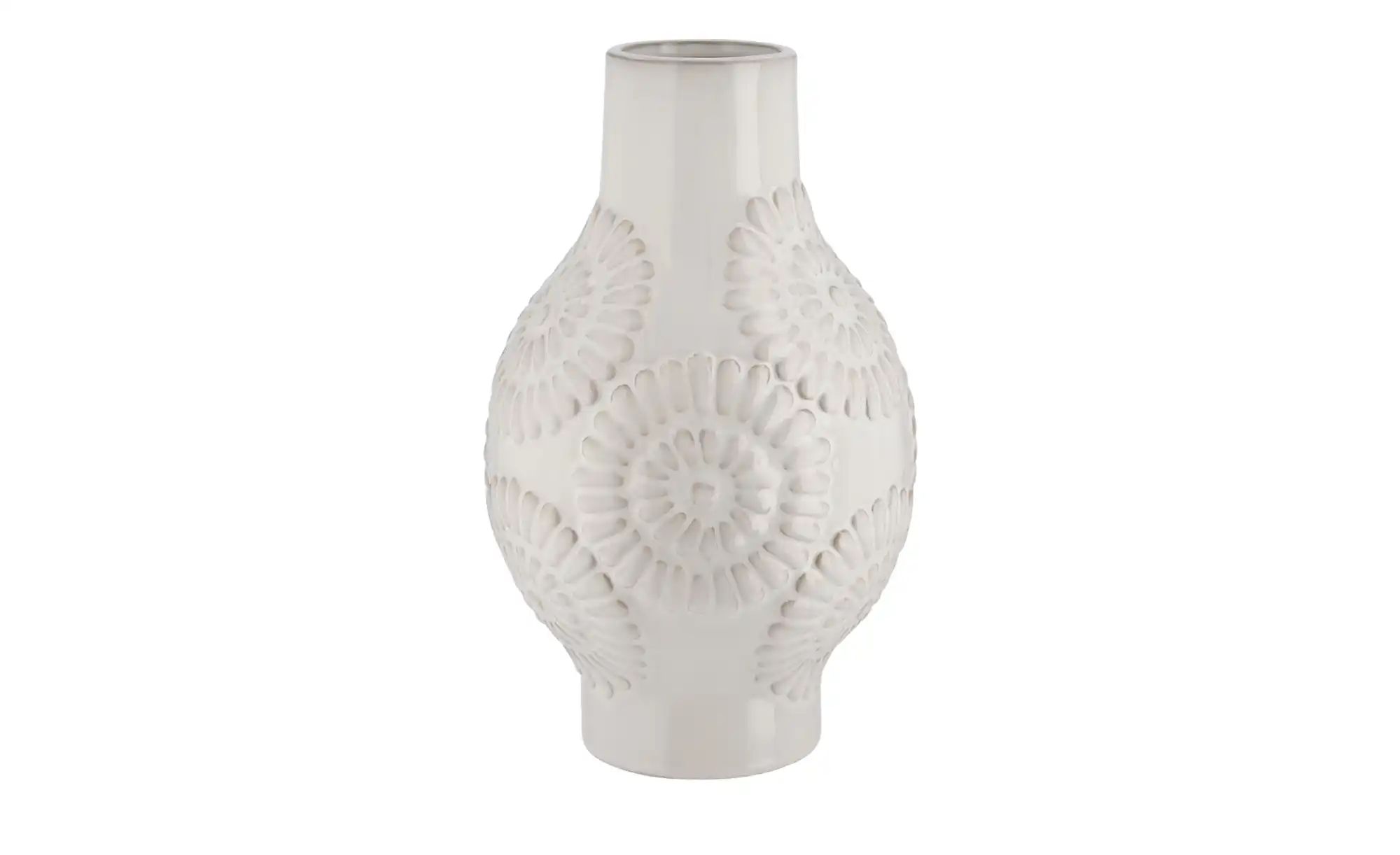 Vase ¦ weiß ¦ Steinzeug ¦ Maße (cm): H: 28,5  Ø: 17.5 Accessoires > Vasen - günstig online kaufen