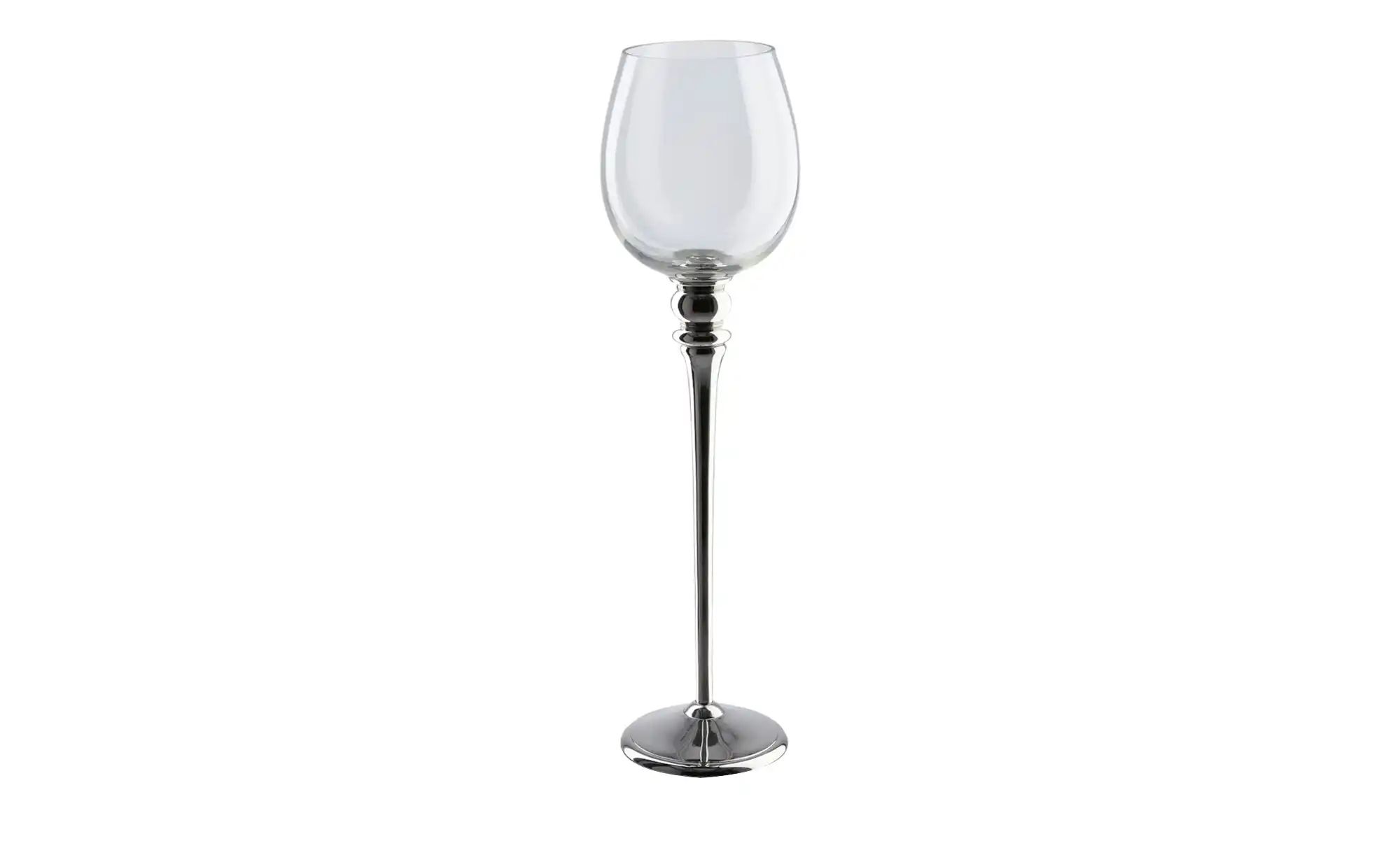 Windlicht ¦ silber ¦ Glas, Metall ¦ Maße (cm): H: 37  Ø: 11 Accessoires > K günstig online kaufen