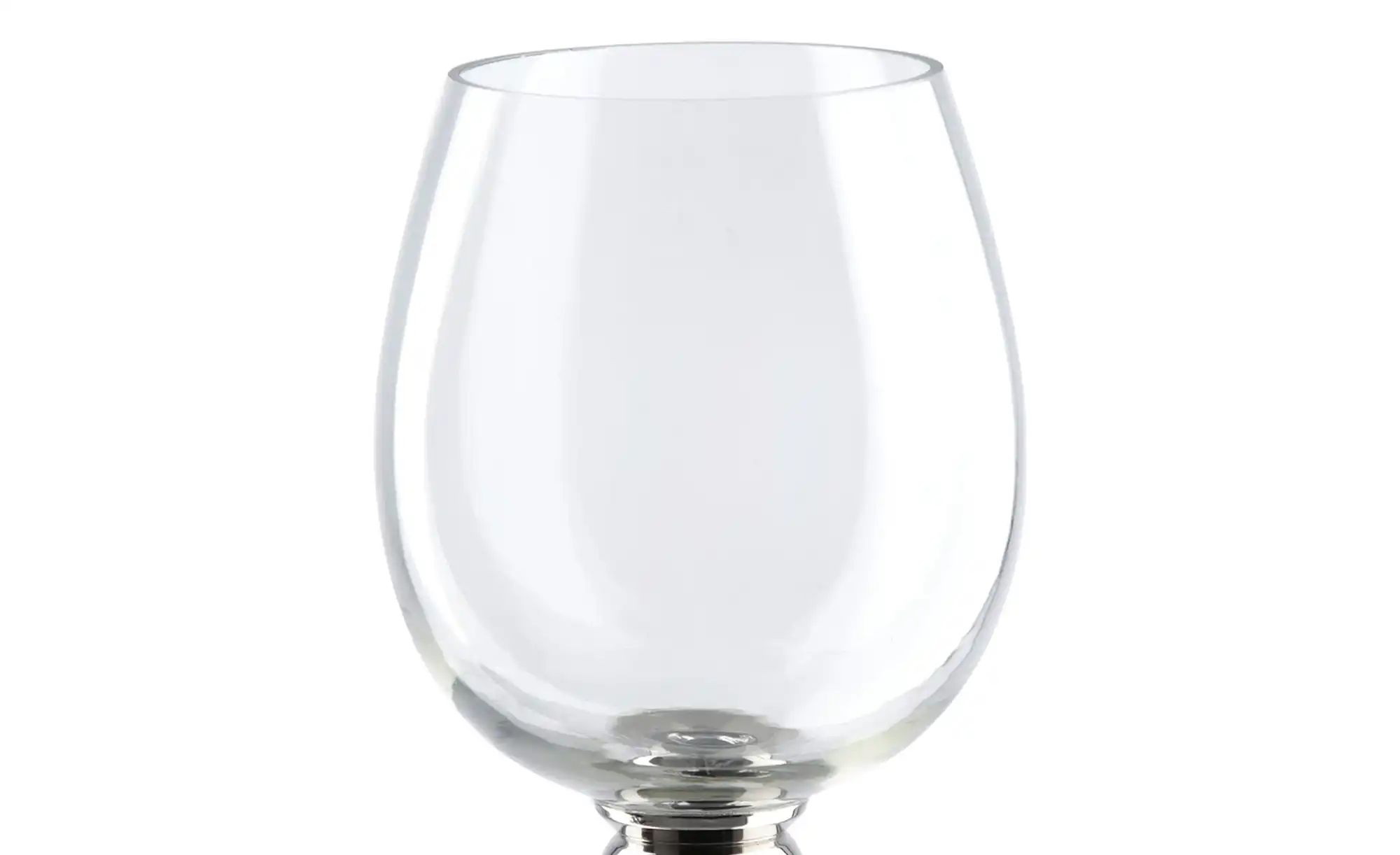 Windlicht   ¦ silber ¦ Glas,Metall ¦ Maße (cm): H: 37  Ø: 11 Accessoires > günstig online kaufen