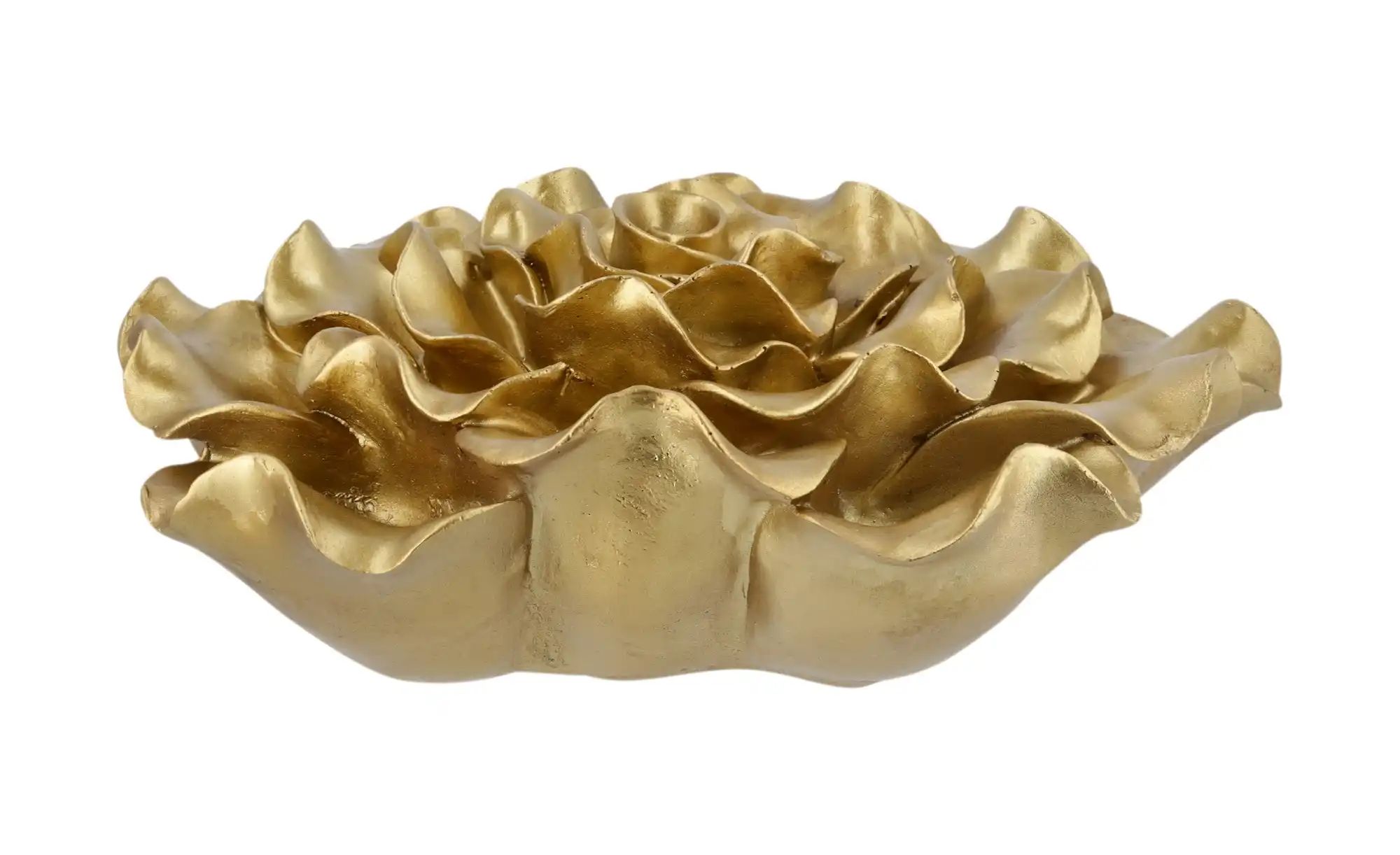 Wanddekoration Blume ¦ gold ¦ Polyresin (Kunstharz) ¦ Maße (cm): T: 8  Ø: 2 günstig online kaufen