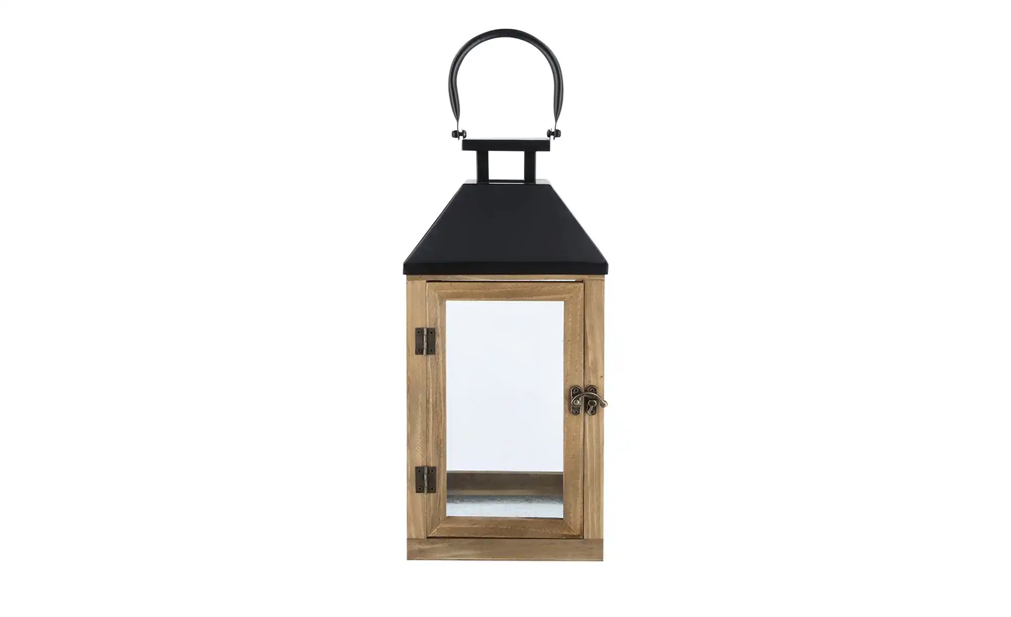 Thumbnail - Laterne   ¦ holzfarben ¦ Metall,Stahl,Glas ¦ Maße (cm): B: 17,8 H: 38,5 T: 17.0 Accessoires > Kerzen & Kerzenständer - H...