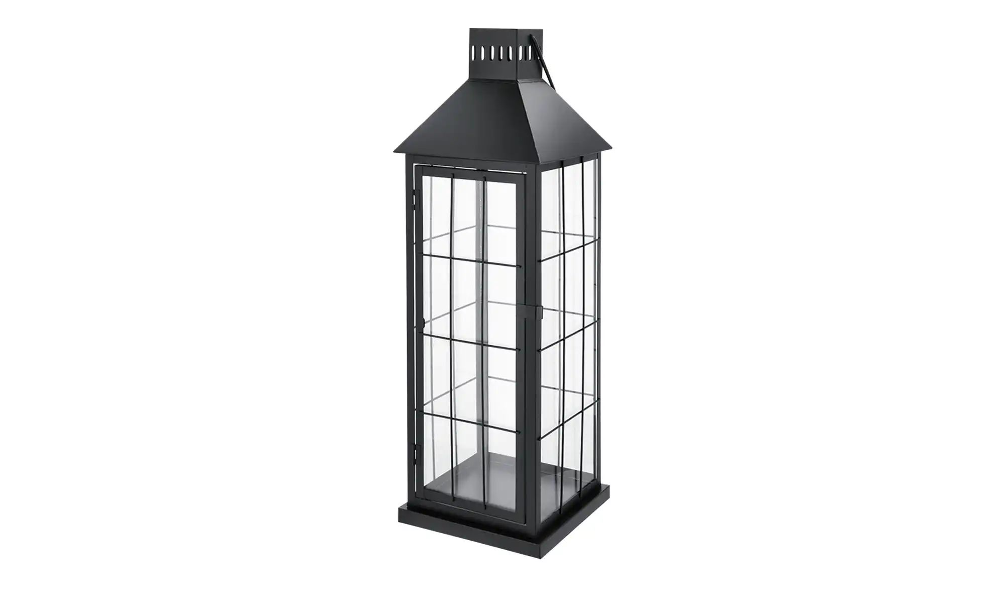 Laterne ¦ schwarz ¦ Glas, Eisen ¦ Maße (cm): B: 19,5 H: 60,5 T: 19,5 Access günstig online kaufen