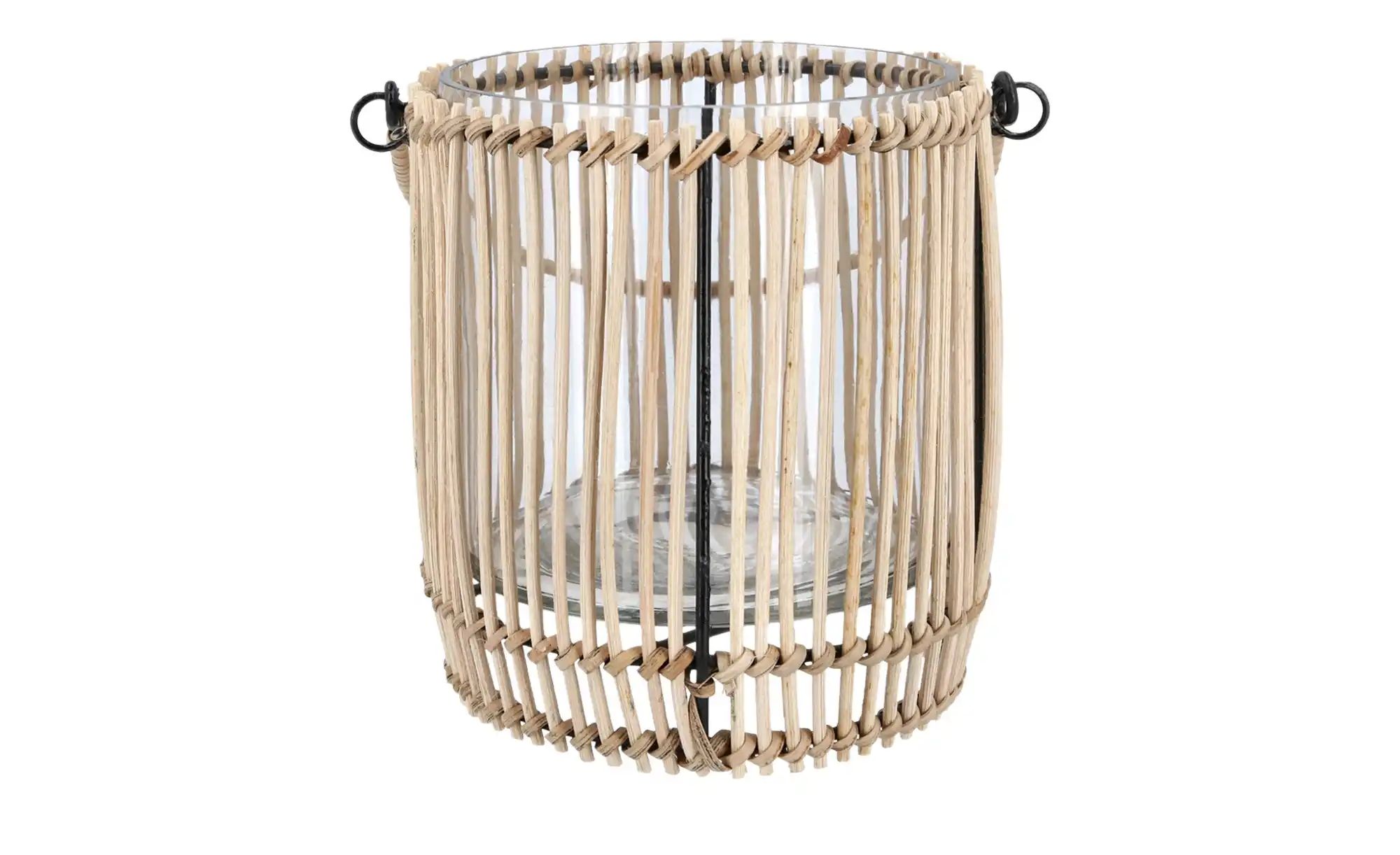 Jette Home Rattanwindlicht ¦ holzfarben ¦ Rattan, Glas, Metall ¦ Maße (cm): günstig online kaufen