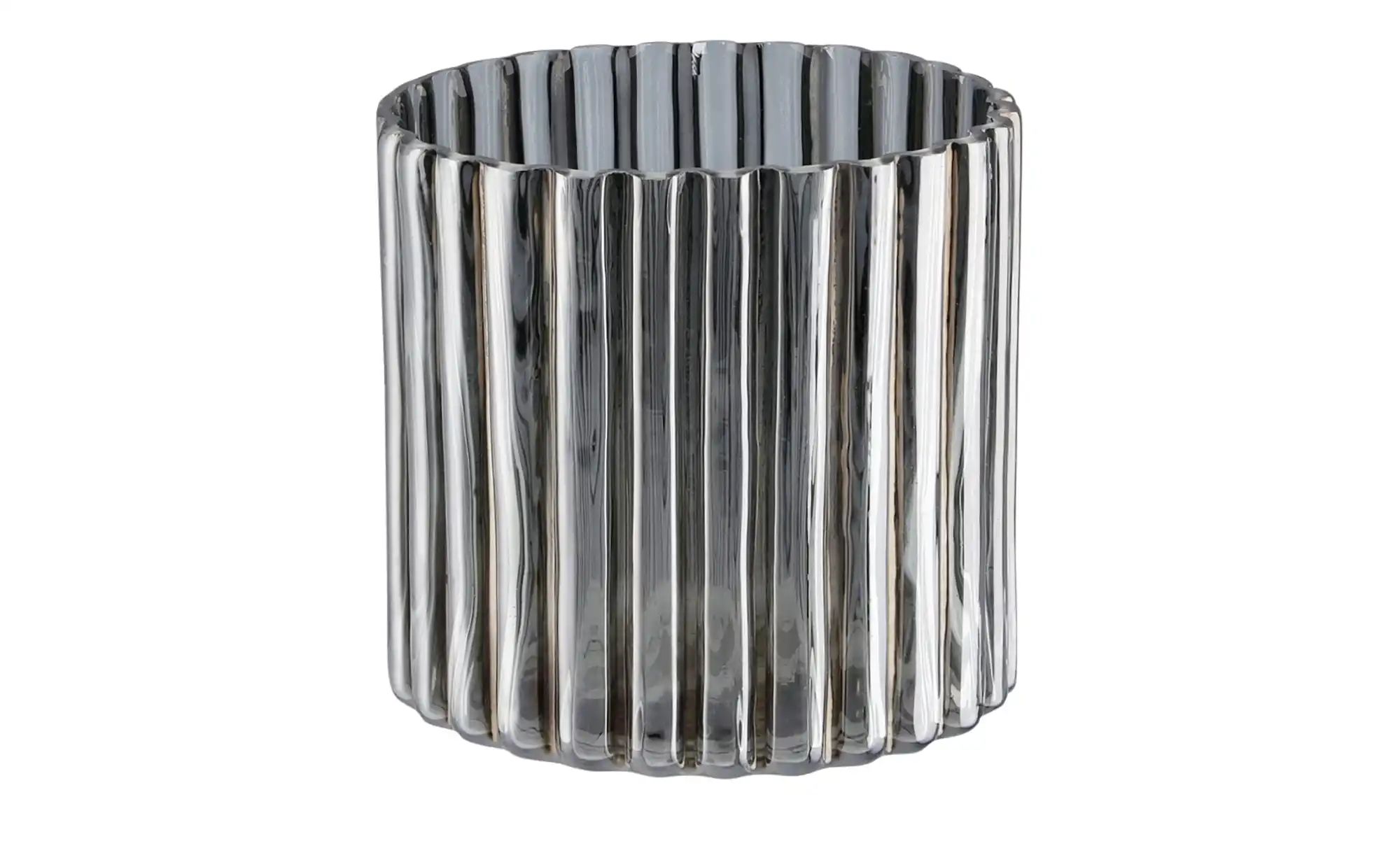 Deko Glasdose   ¦ grau ¦ Glas ¦ Maße (cm): H: 14  Ø: 10 Accessoires > Dekoa günstig online kaufen