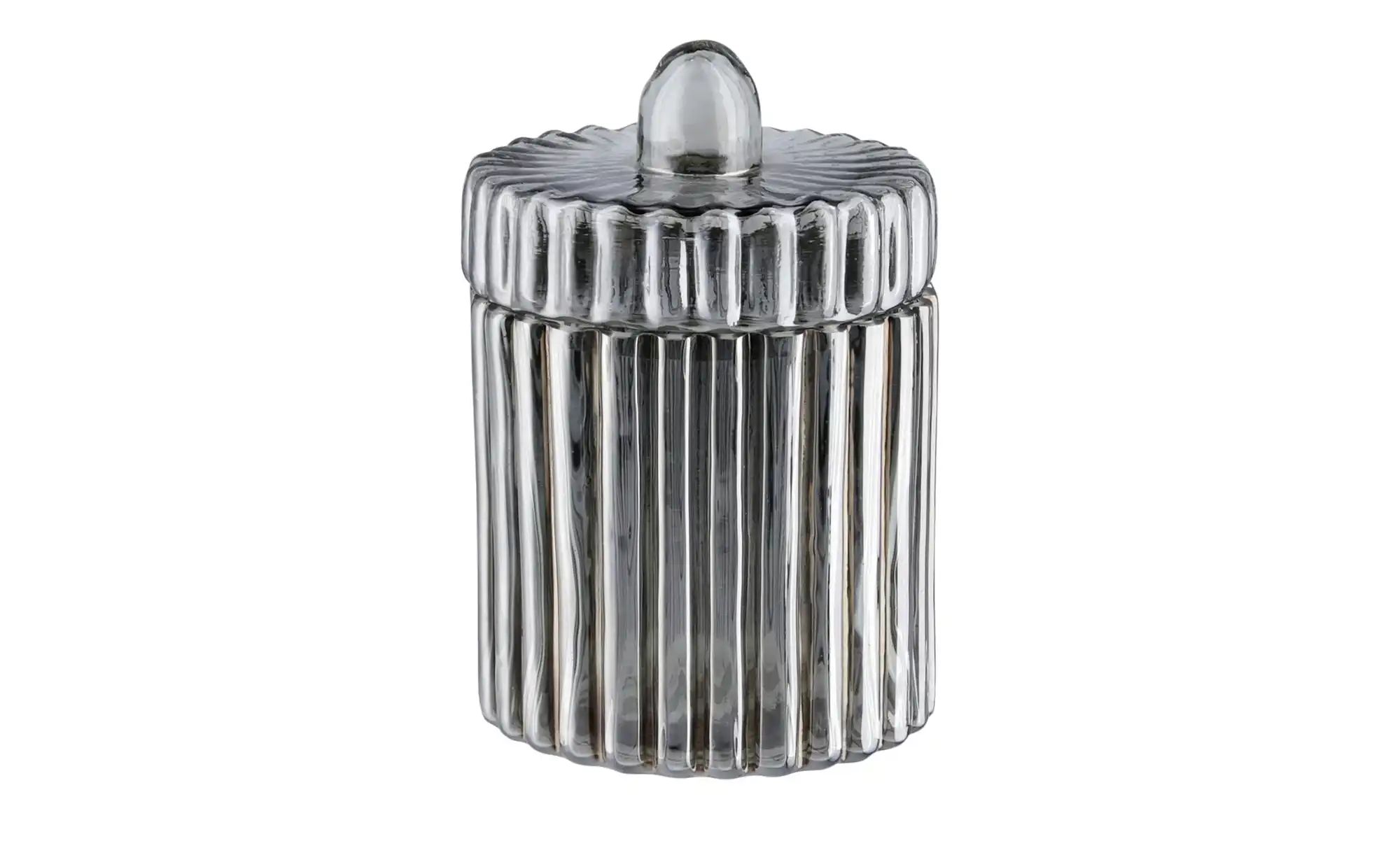 Deko Glasdose   ¦ grau ¦ Glas ¦ Maße (cm): H: 14  Ø: 10 Accessoires > Dekoa günstig online kaufen