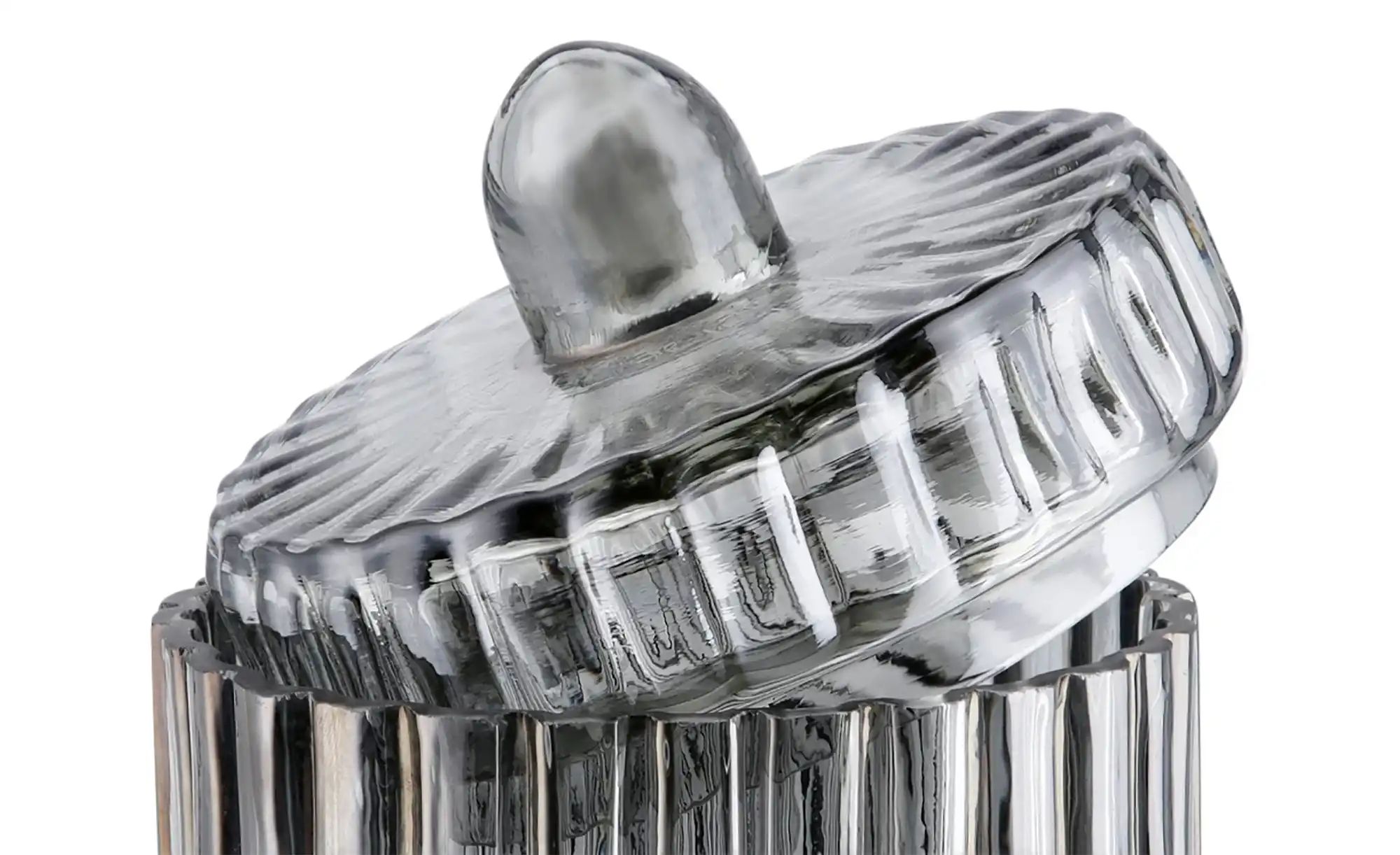 Deko Glasdose   ¦ grau ¦ Glas ¦ Maße (cm): H: 25,5  Ø: 10 Accessoires > Dek günstig online kaufen