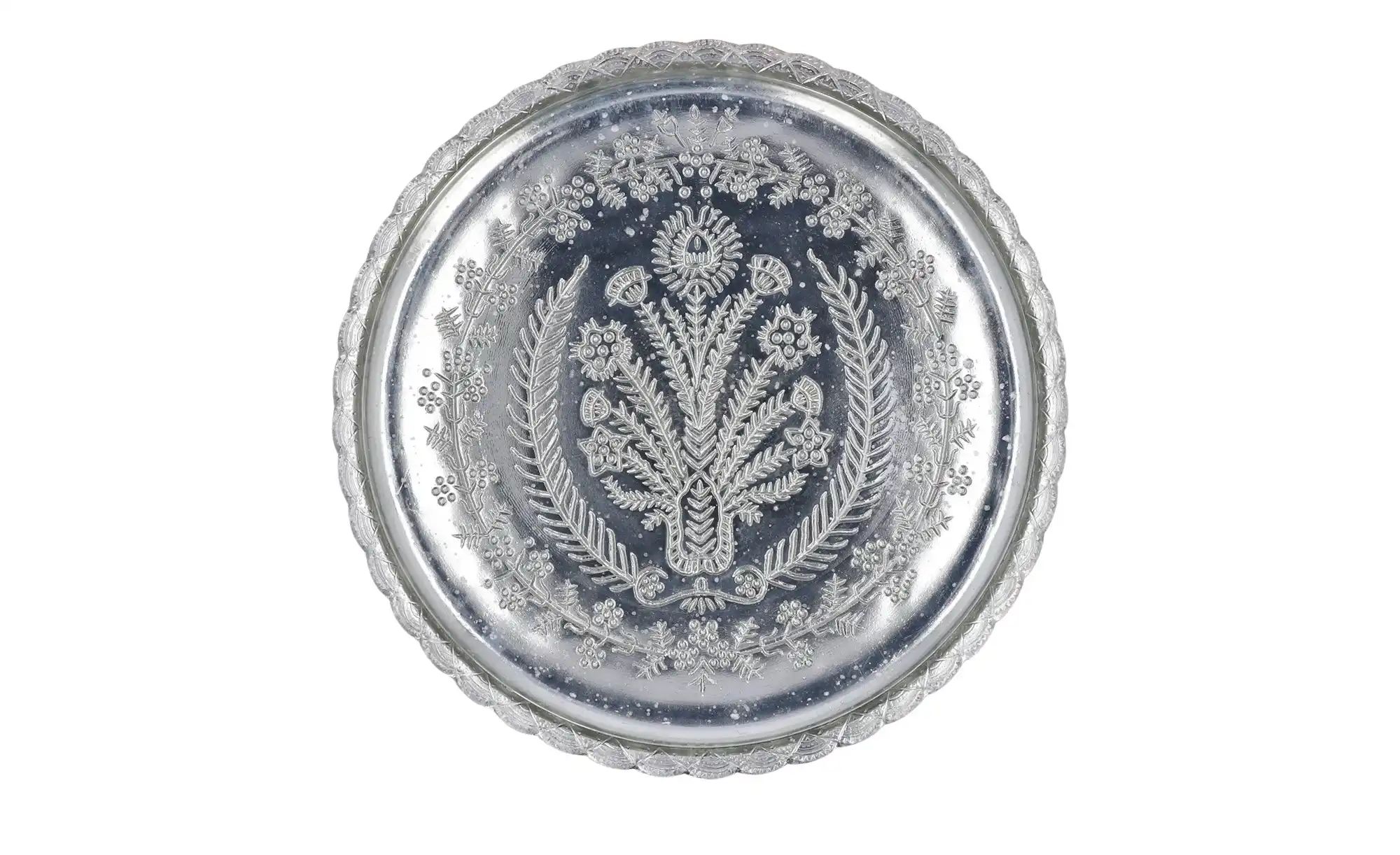 Deko Glasteller   ¦ silber ¦ Glas ¦ Maße (cm): H: 2  Ø: 30 Accessoires > De günstig online kaufen