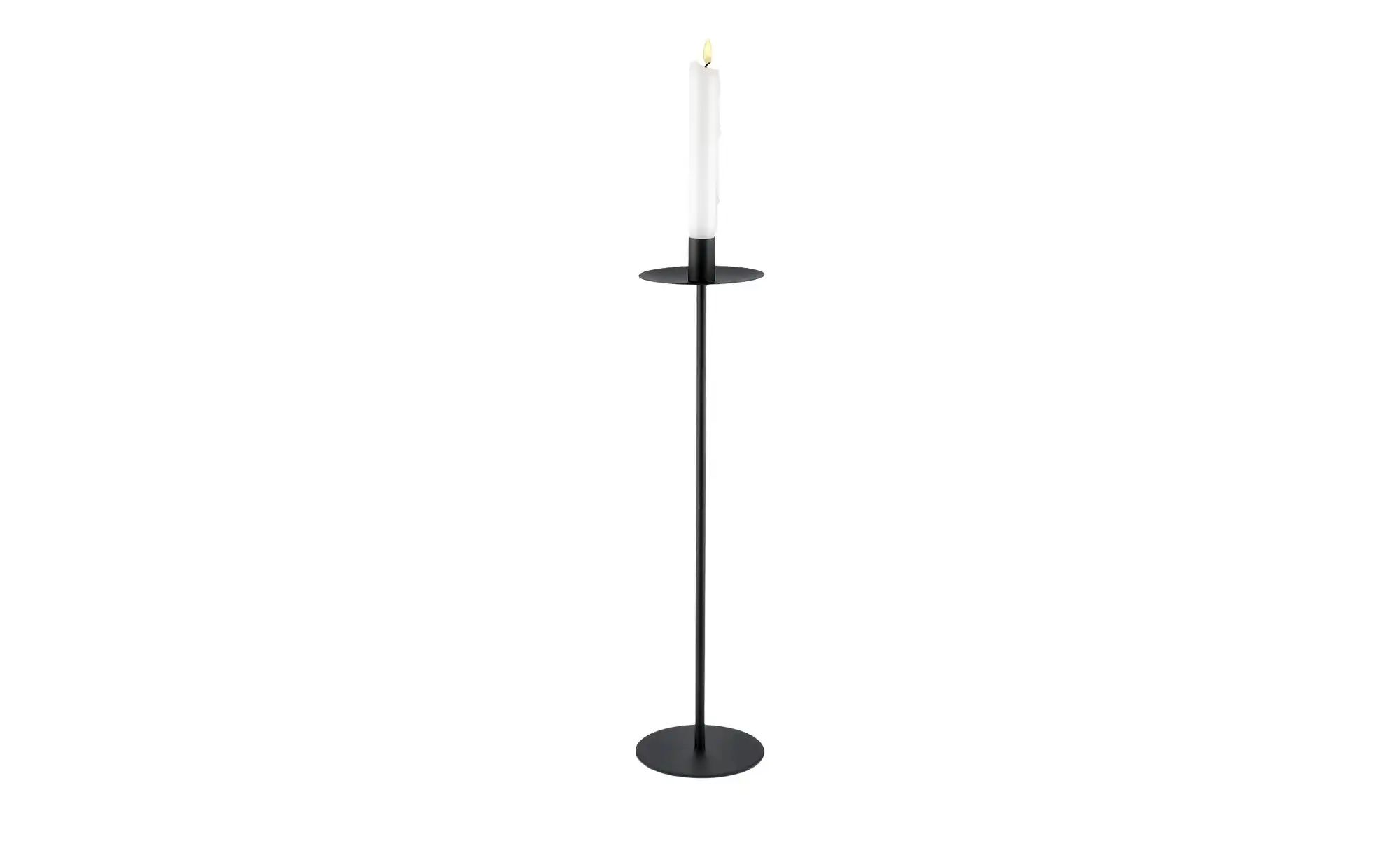 Kerzenhalter  Basico ¦ schwarz ¦ Metall ¦ Maße (cm): H: 50  Ø: 12.5 Accesso günstig online kaufen