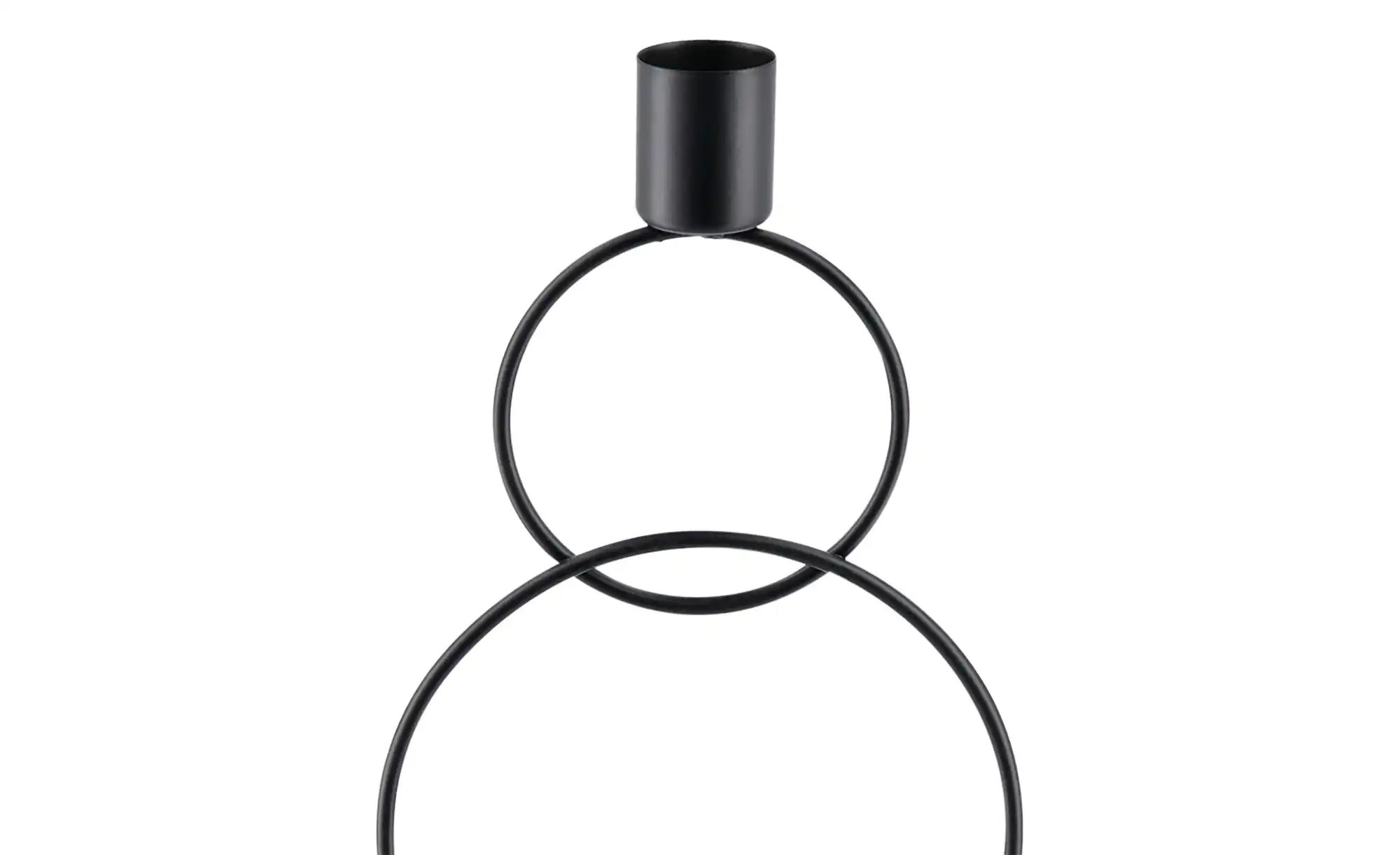 Kerzenhalter   ¦ schwarz ¦ Eisen ¦ Maße (cm): B: 14 H: 34,5 Accessoires > K günstig online kaufen