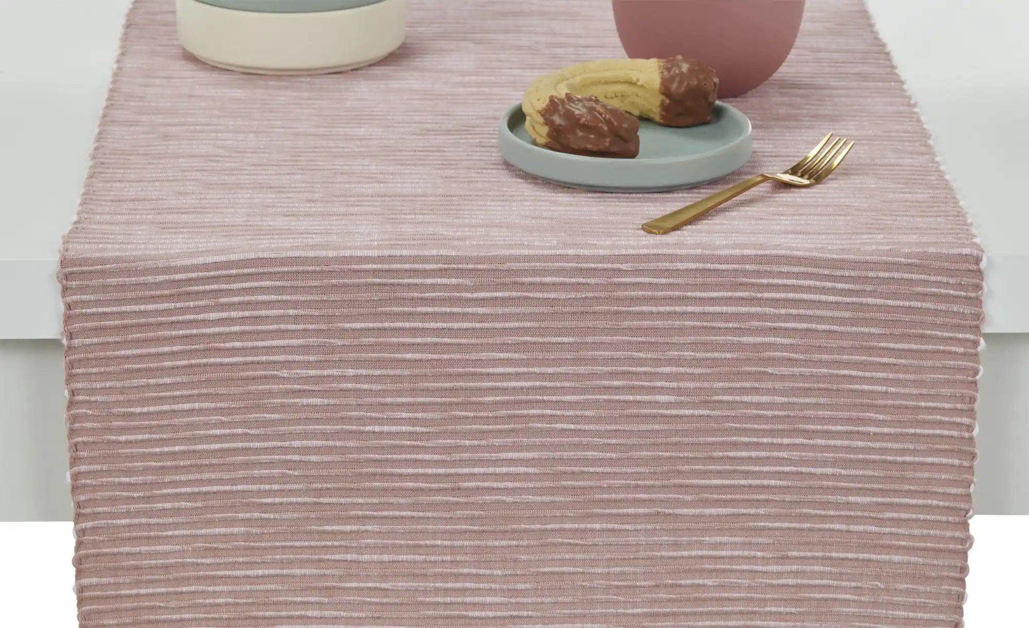 Thumbnail - HOME STORY Tischläufer Greta ¦ rosa/pink ¦ 100% Baumwolle ¦ Maße (cm): B: 40 Tischwäsche & Küchentextilien > Tischläufe...