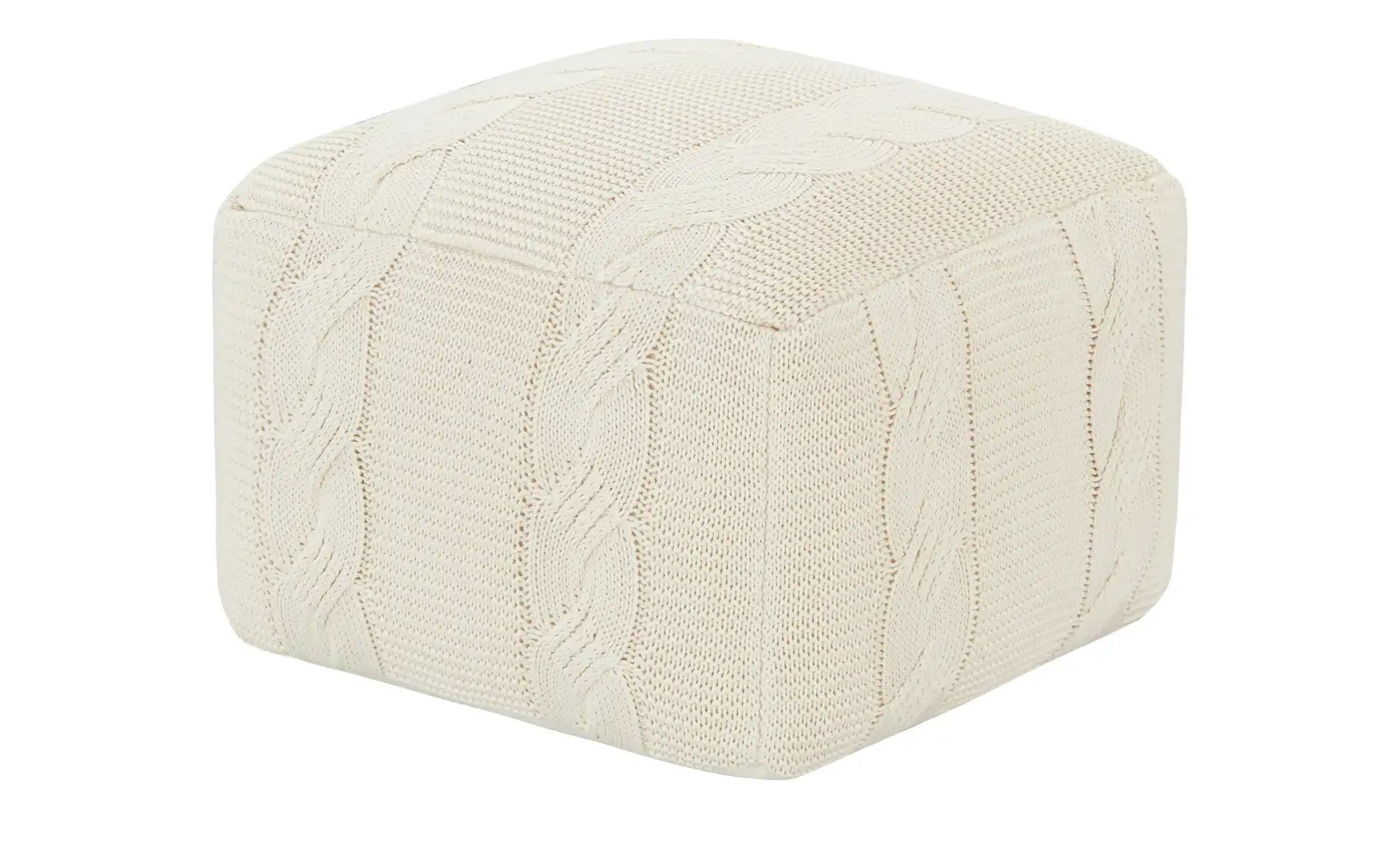 Gray & Jones Sitzpouf  Cap Ferrat ¦ beige ¦ Maße (cm): B: 50 H: 35 Polsterm günstig online kaufen