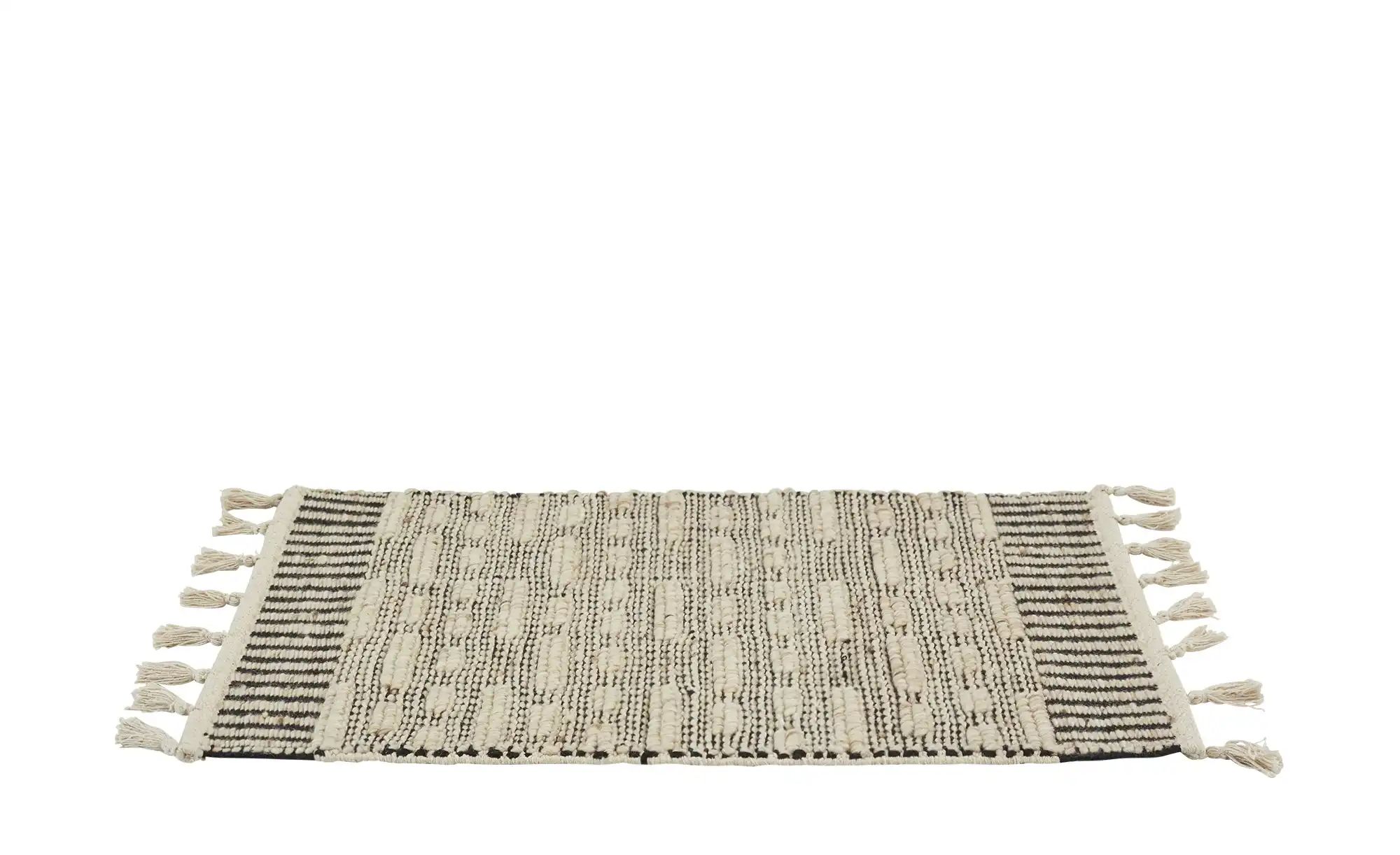 Handwebteppich  Black Coast ¦ beige ¦ Baumwolle, Wolle ¦ Maße (cm): B: 160 günstig online kaufen