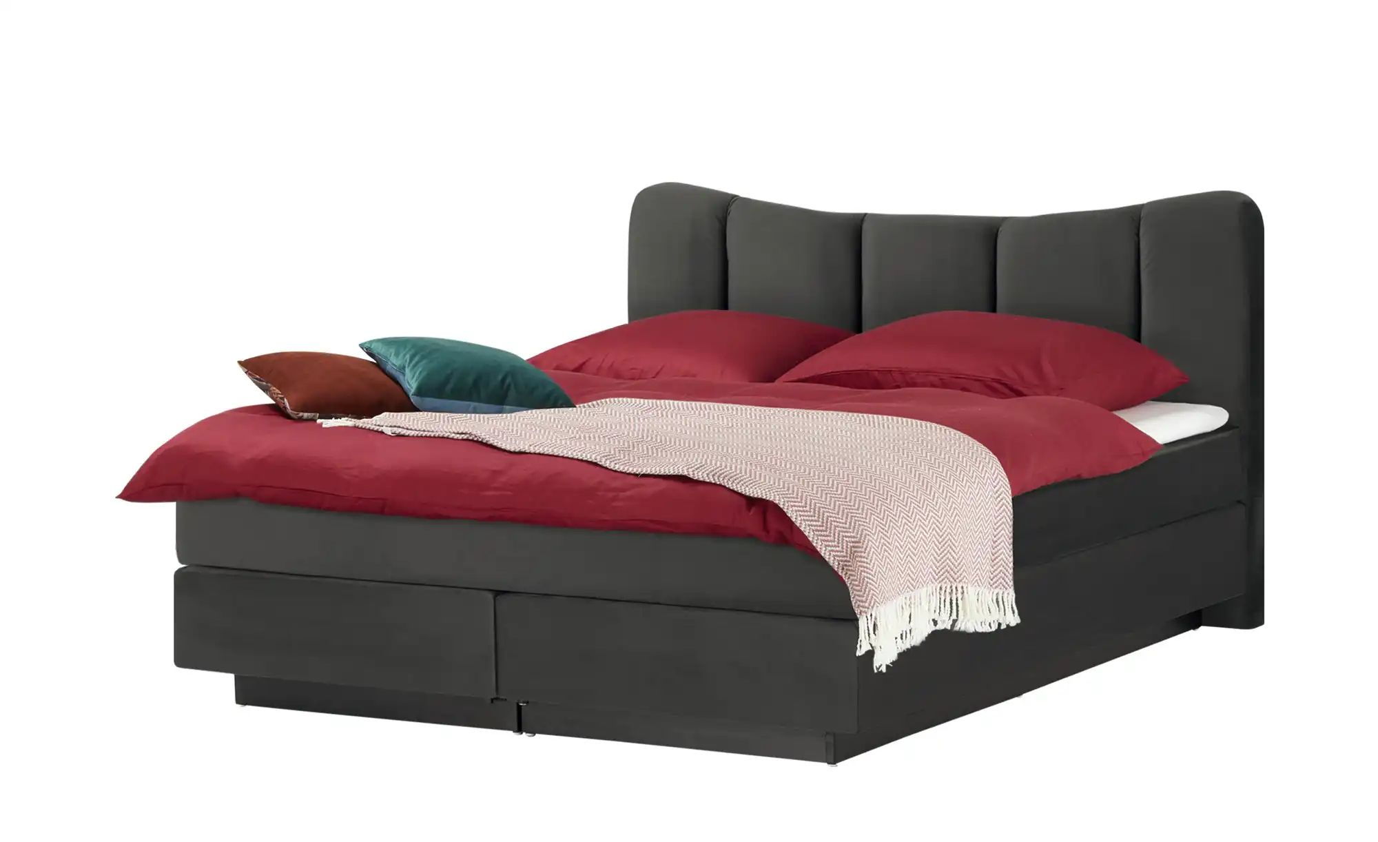 Boxspringbett  Dalur ¦ grau ¦ Maße (cm): B: 180 H: 110 Betten > Boxspringbe günstig online kaufen