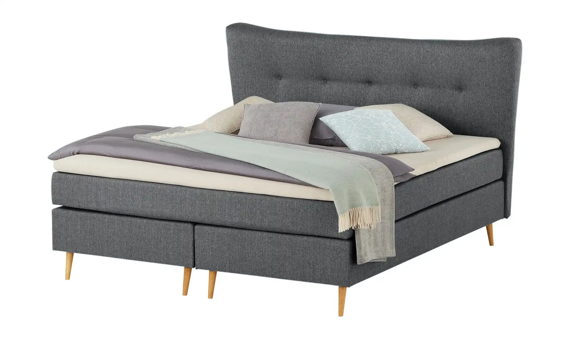 Boxspringbett  Ferill ¦ grau ¦ Maße (cm): B: 197 H: 122 Betten > Boxspringb günstig online kaufen