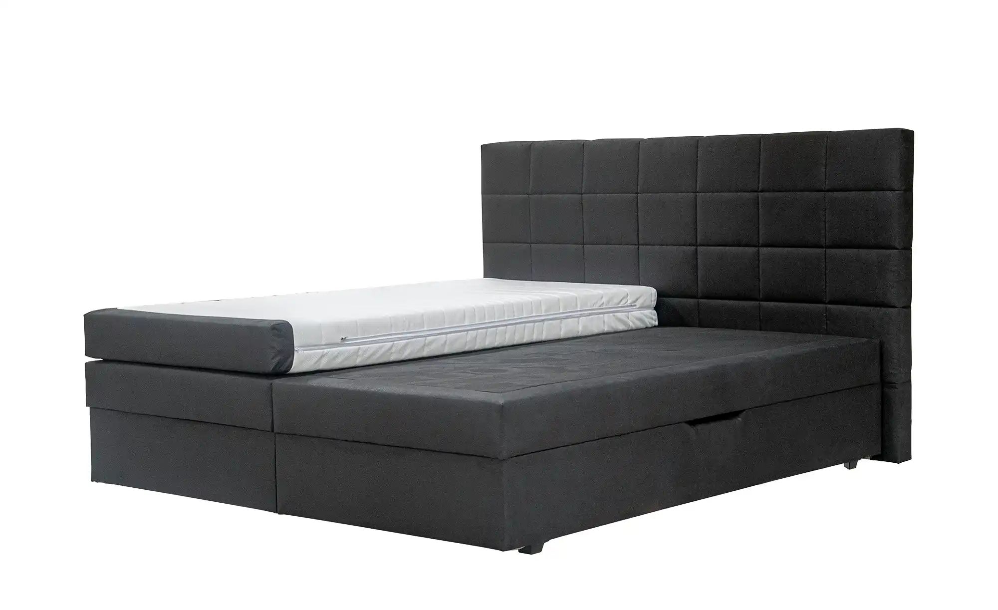 Thumbnail - Boxspringbett Vito ¦ grau ¦ Maße (cm): B: 193 H: 117 Betten > Boxspringbetten > Boxspringbetten 180x200 - Höffner