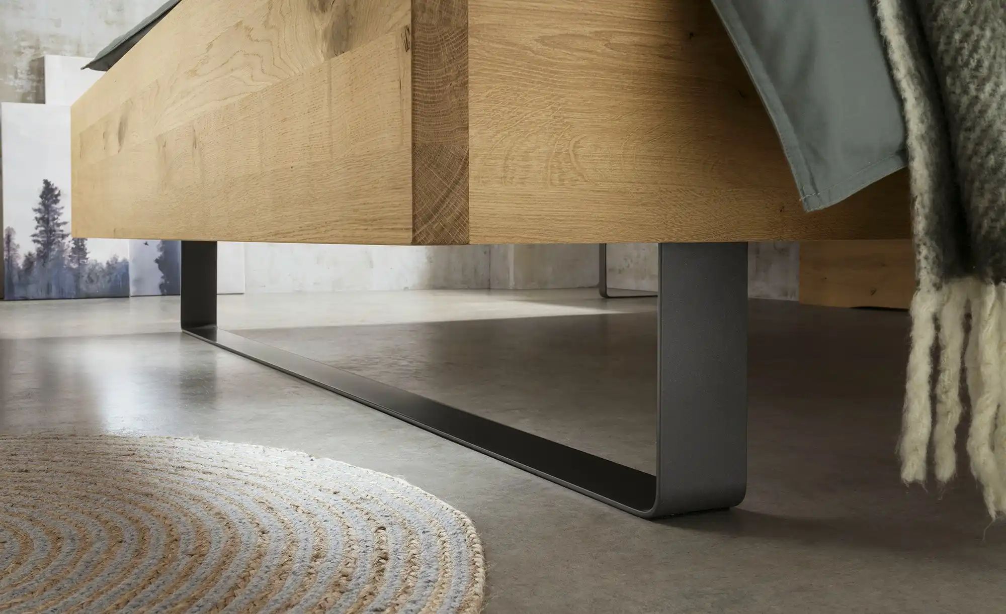 Woodford Bettgestell teilmassiv Smilla ¦ holzfarben ¦ Maße (cm): B: 169 H: günstig online kaufen