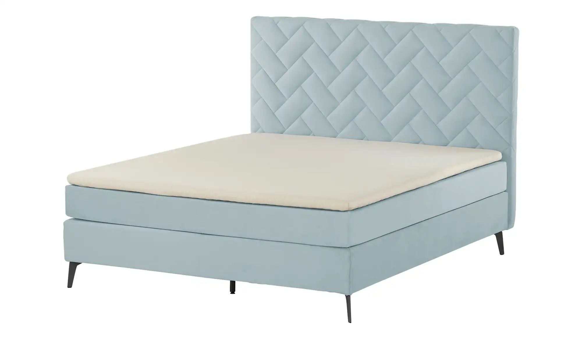 Boxspringbett  Weave ¦ blau ¦ Maße (cm): B: 180 H: 122 Betten > Boxspringbe günstig online kaufen