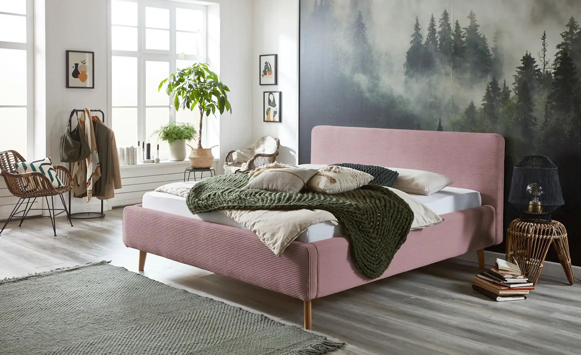 Polsterbett  Mattis ¦ rosa/pink ¦ Maße (cm): B: 201 H: 105 Betten > Komfort günstig online kaufen