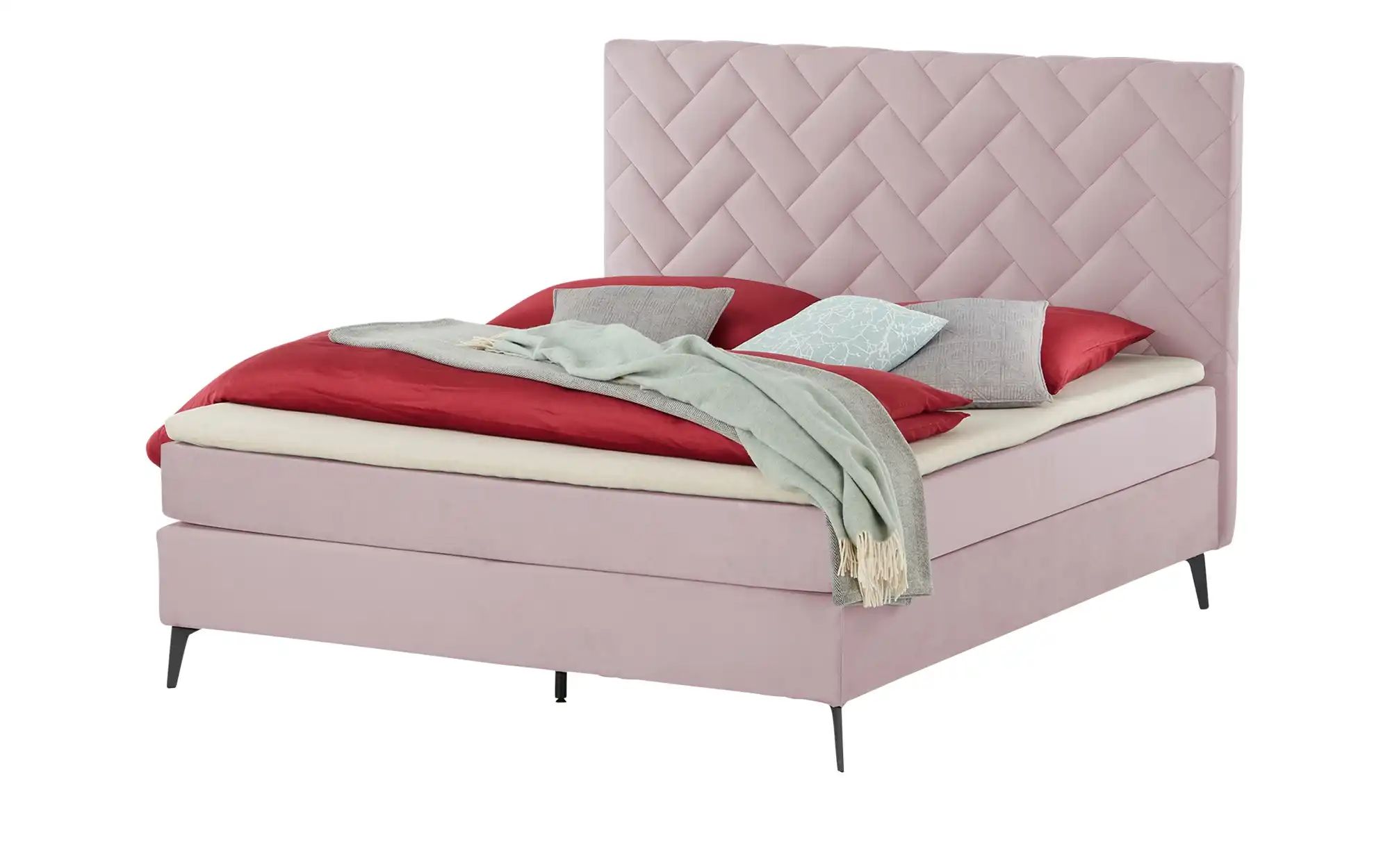 Boxspringbett  Weave ¦ rosa/pink ¦ Maße (cm): B: 160 H: 122 Betten > Boxspr günstig online kaufen