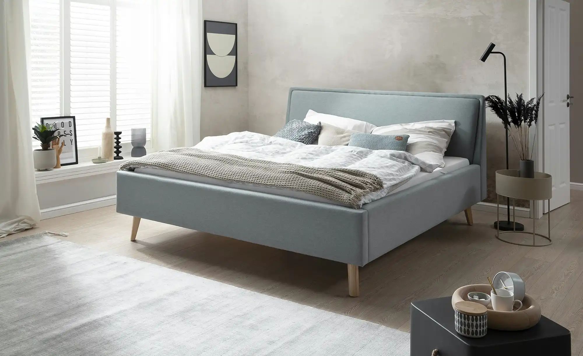 Polsterbett  Fairford ¦ blau ¦ Maße (cm): B: 176 H: 105 T: 224.0 Betten > K günstig online kaufen