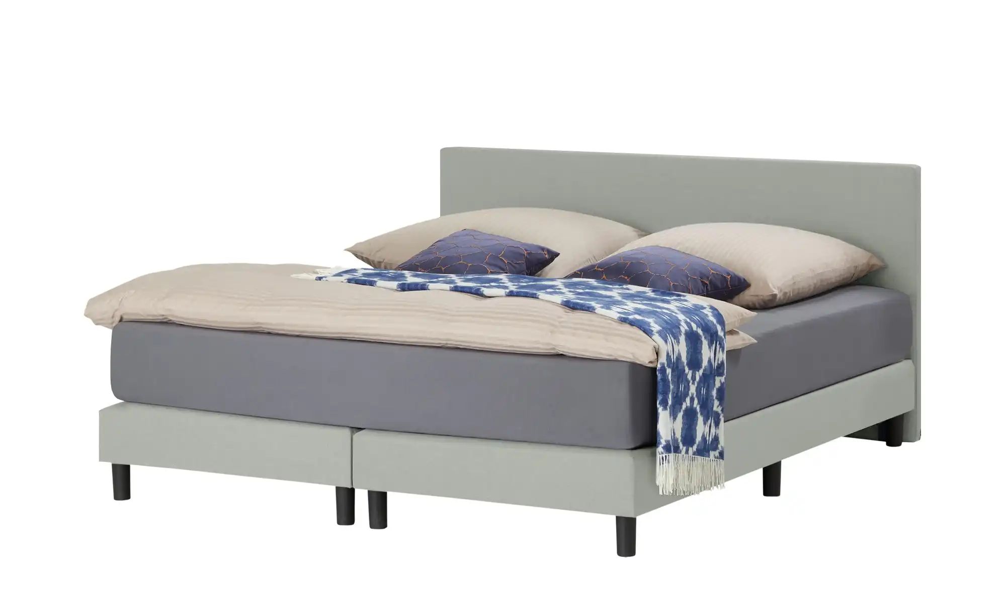 Boxspringbett  Cisano ¦ grau ¦ Maße (cm): B: 140 H: 91 Betten > Einzelbette günstig online kaufen