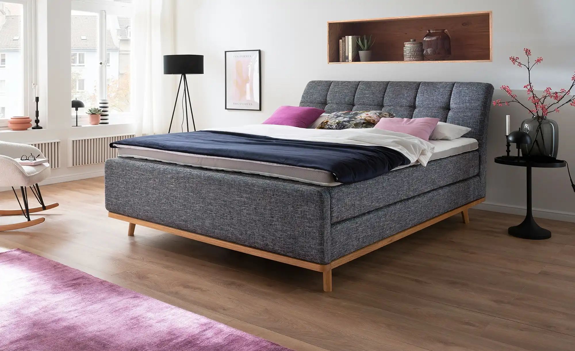 maison bleue Boxspringbett  Merla ¦ grau ¦ Maße (cm): B: 182 H: 115 Betten günstig online kaufen