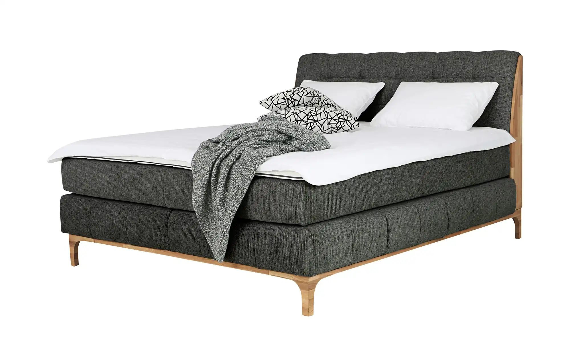 uno Boxspringbett  Kaisa ¦ grau ¦ Maße (cm): B: 161 H: 119 Betten > Komfort günstig online kaufen