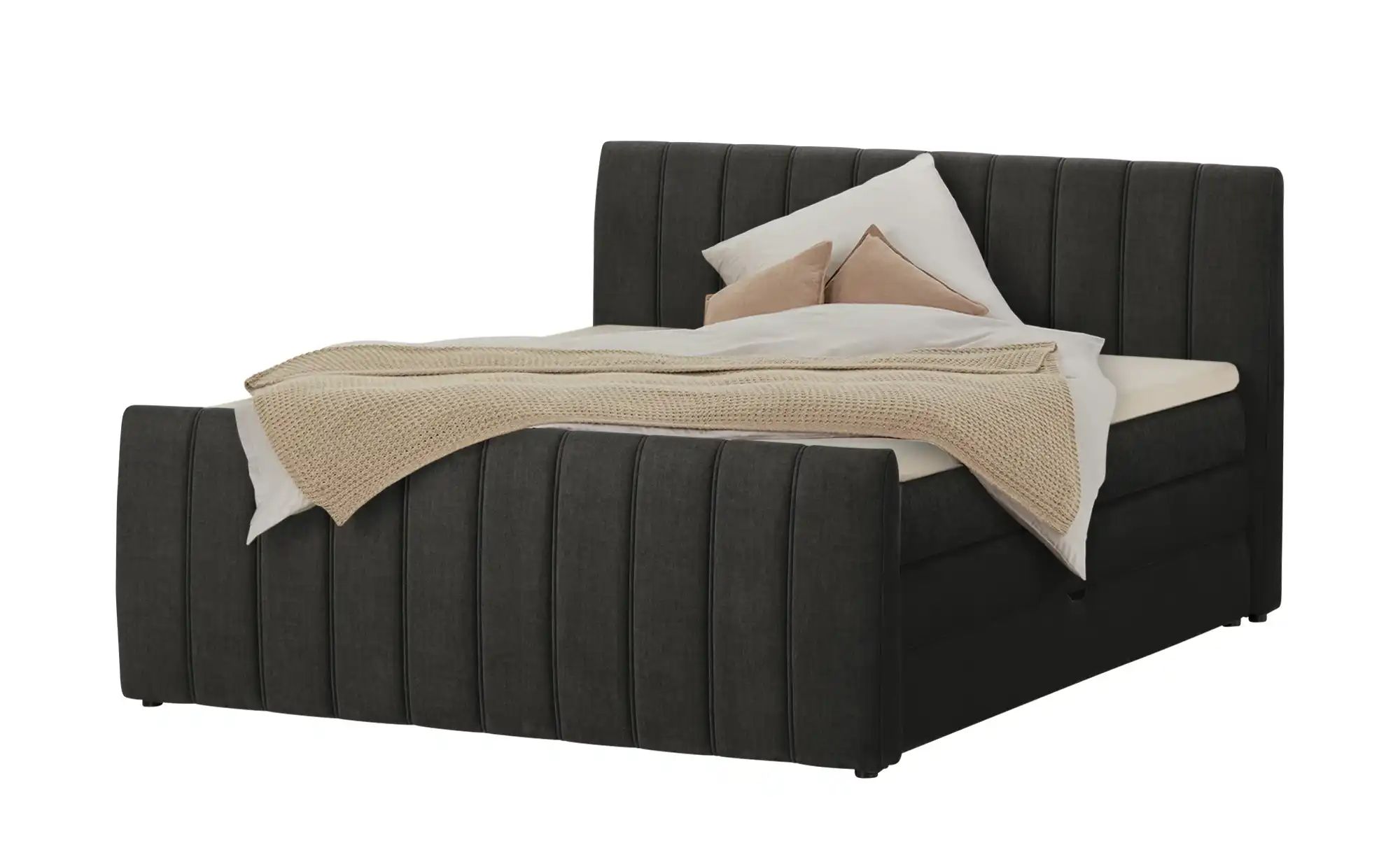 Boxspringbett mit Bettkasten Carina Anthrazit 180x200 cm von SWITCH