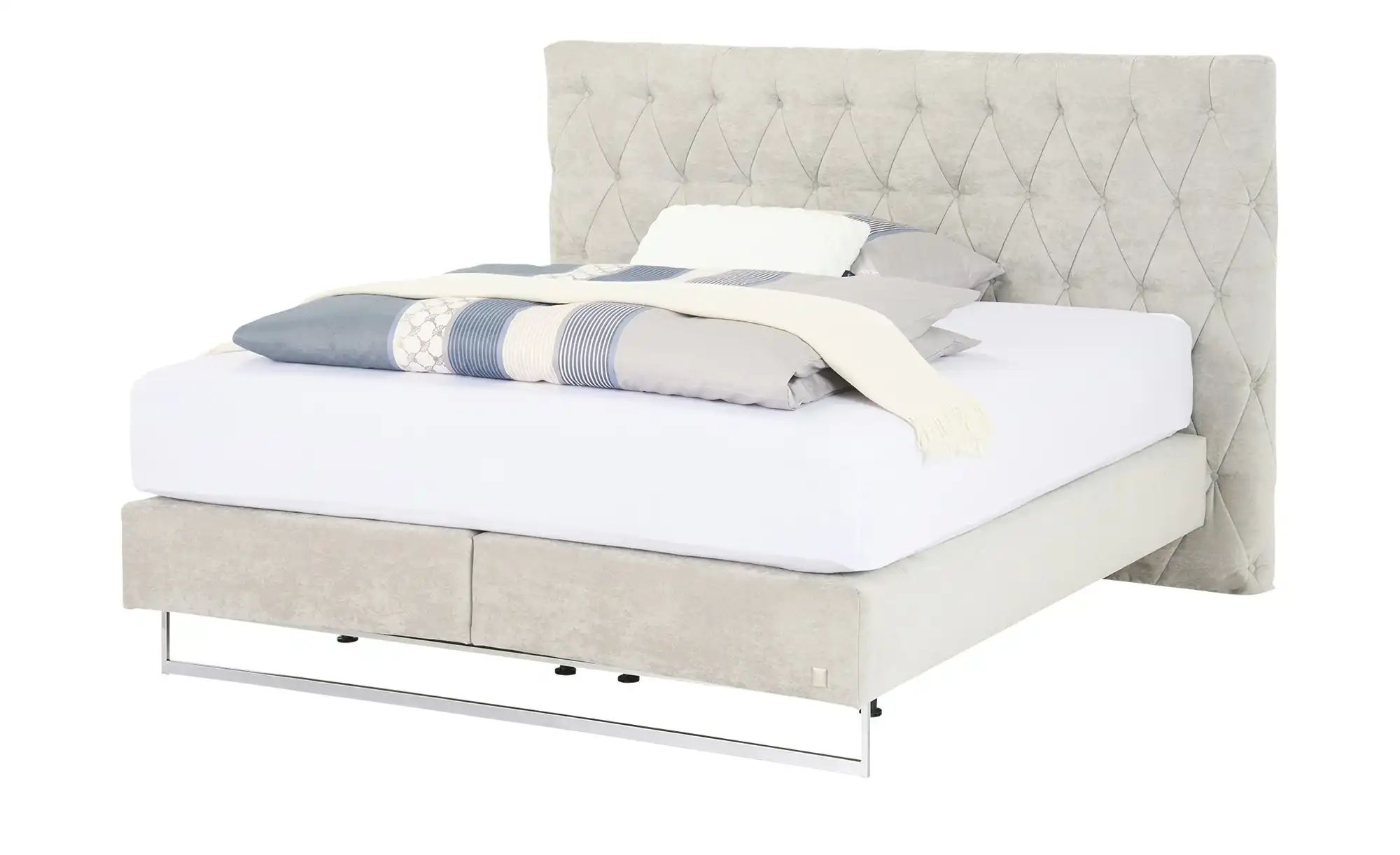 JOOP! Boxspringbett  Cubic Chesterfield ¦ beige ¦ Maße (cm): B: 211 H: 136 günstig online kaufen