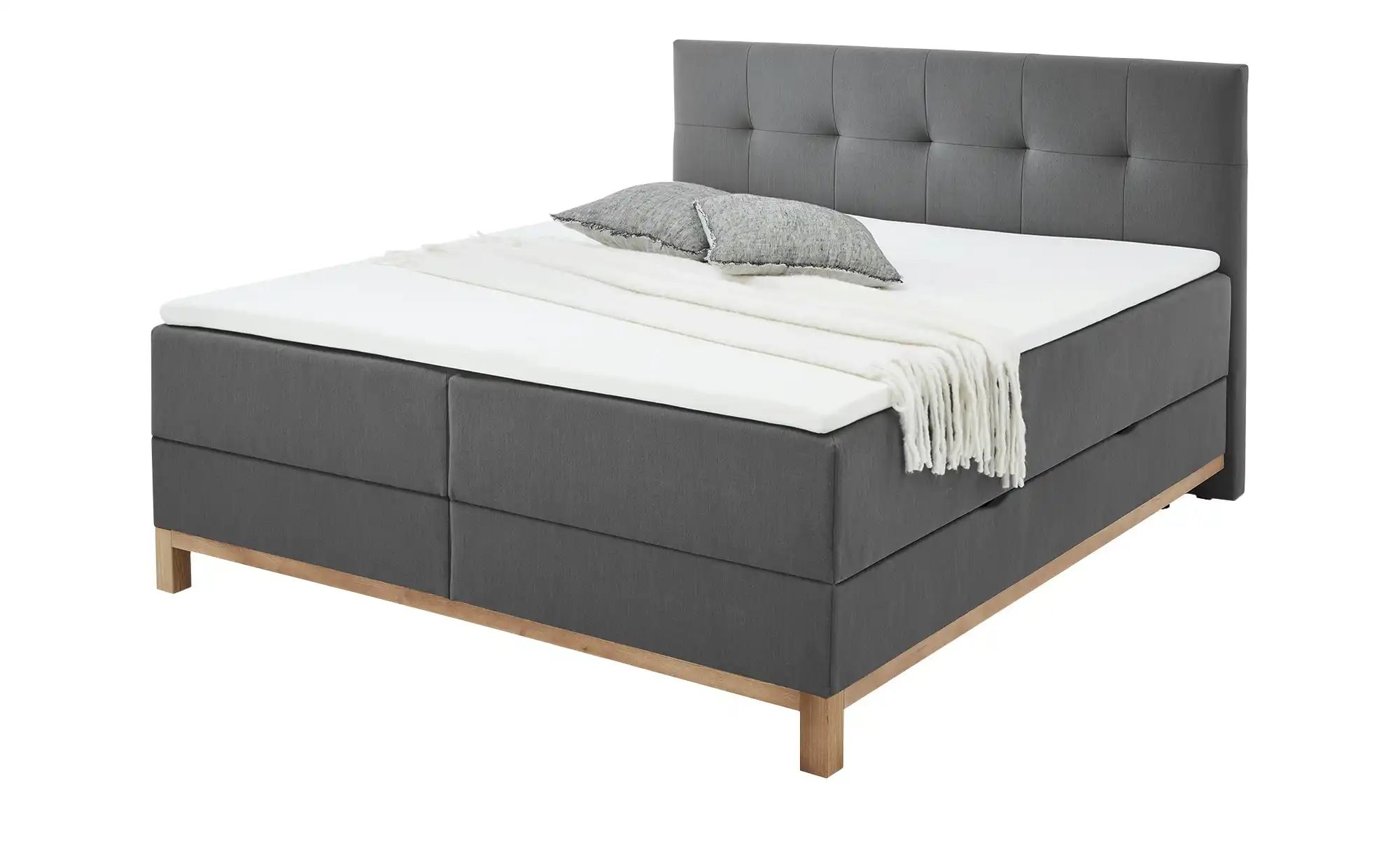 maison bleue Boxspringbett mit Bettkasten Mara ¦ grau ¦ Maße (cm): B: 182 H günstig online kaufen