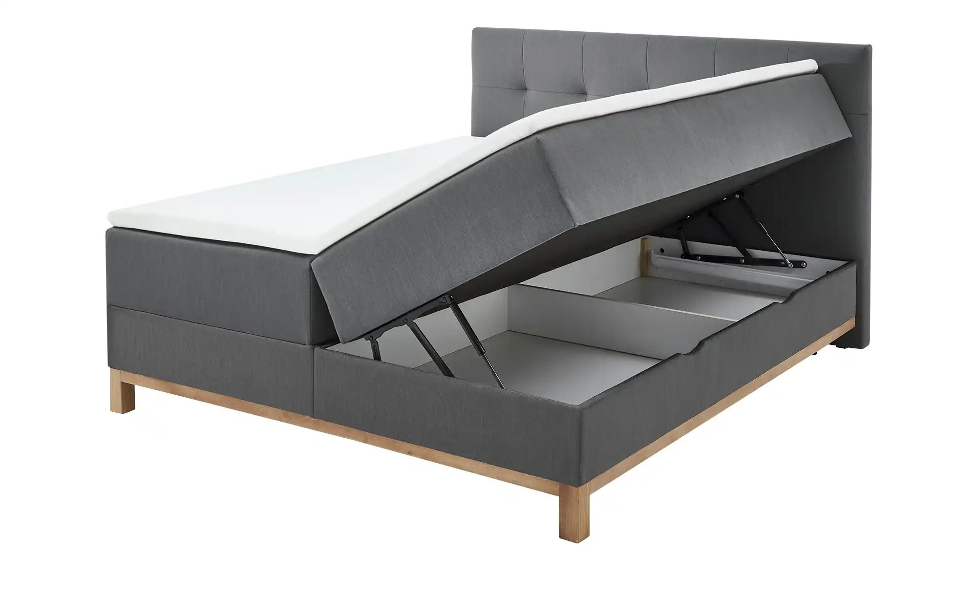 Thumbnail - maison bleue Boxspringbett mit Bettkasten Catania ¦ grau ¦ Maße (cm): B: 182 H: 116 Betten > Boxspringbetten - Höffner