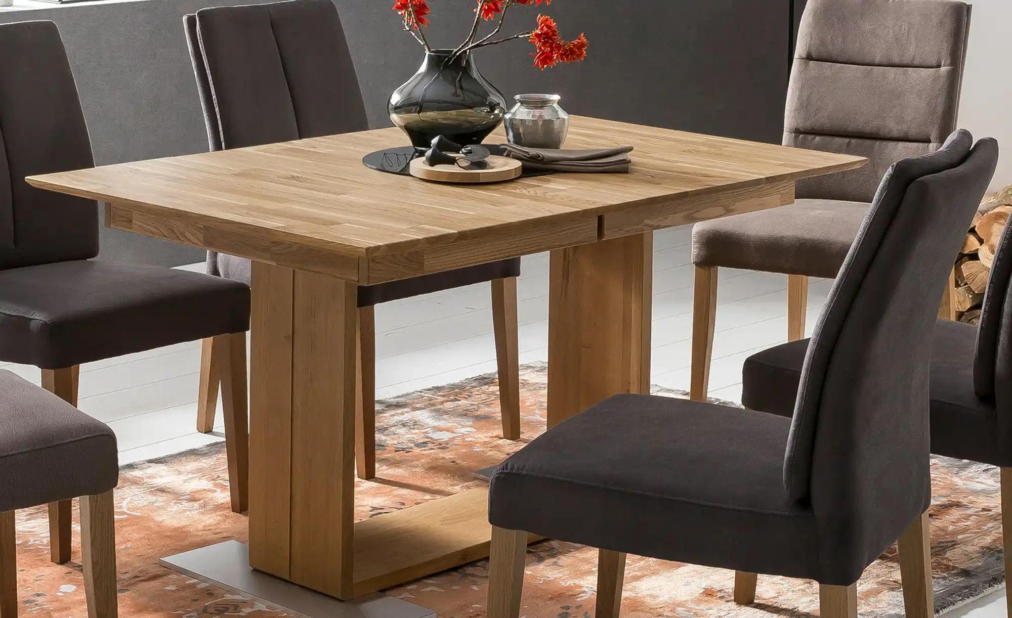 Woodford Esszimmerstuhl mit Steppung im Rücken Badu ¦ grau ¦ Maße (cm): B: günstig online kaufen