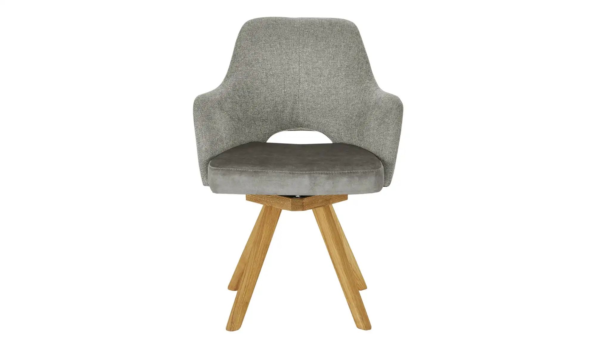 Woodford Armlehnstuhl mit Massivholzgestell Moreda ¦ grau ¦ Maße (cm): B: 5 günstig online kaufen