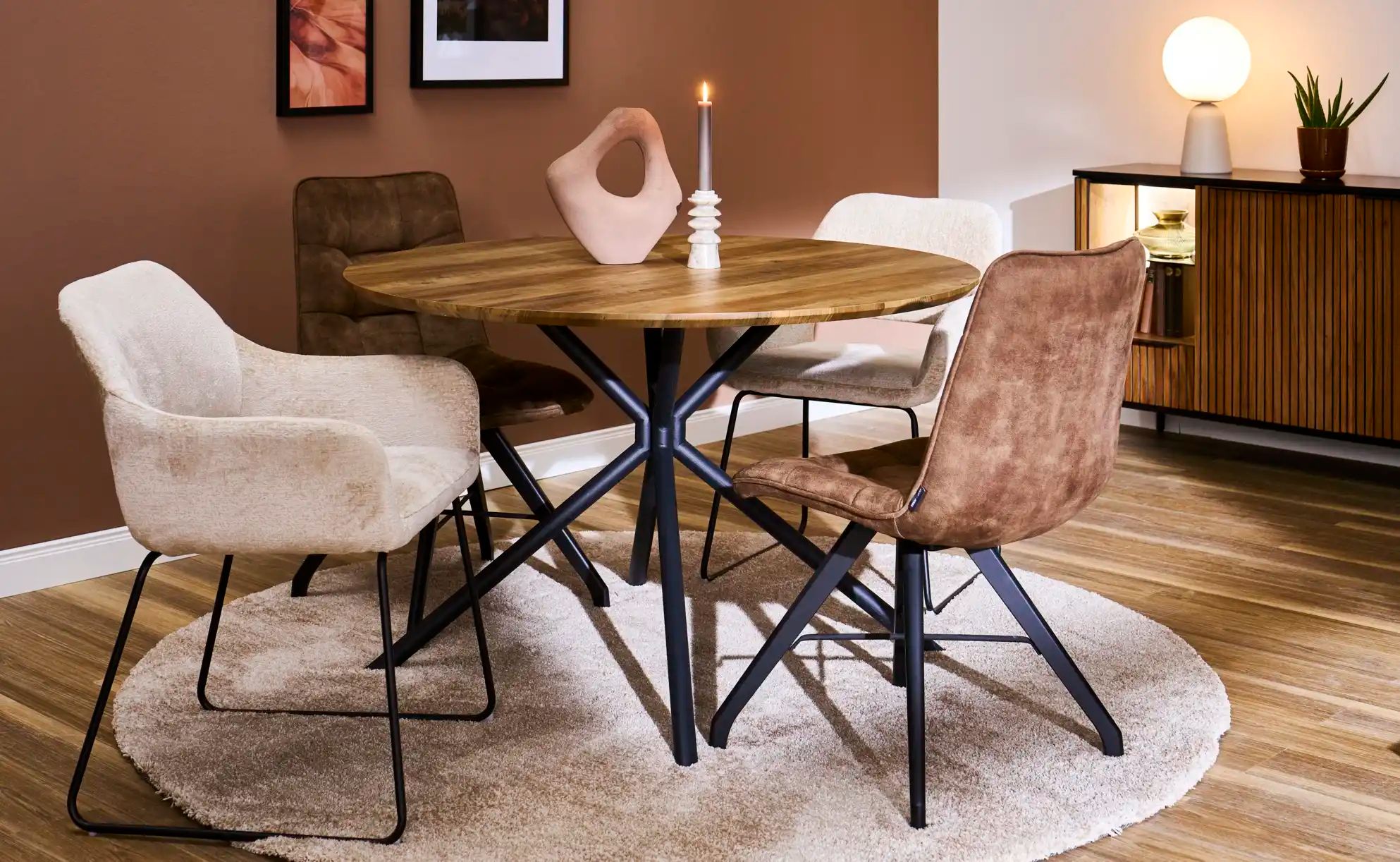 Thumbnail - uno Esstisch Lucian ¦ holzfarben ¦ Maße (cm): H: 76 Ø: 120 Tische > Esstische > Esstische rund - Höffner